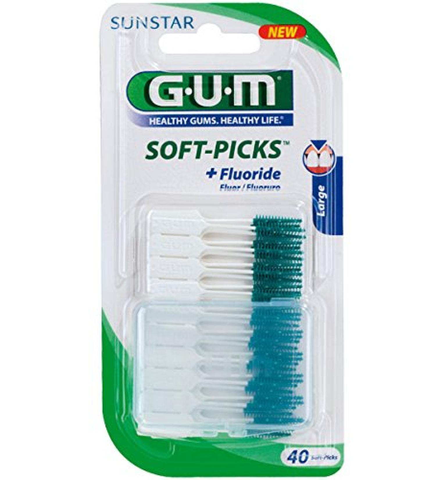 Gum SOFT-PICKS Large DOUBLE PACK (2x 40 pieces)