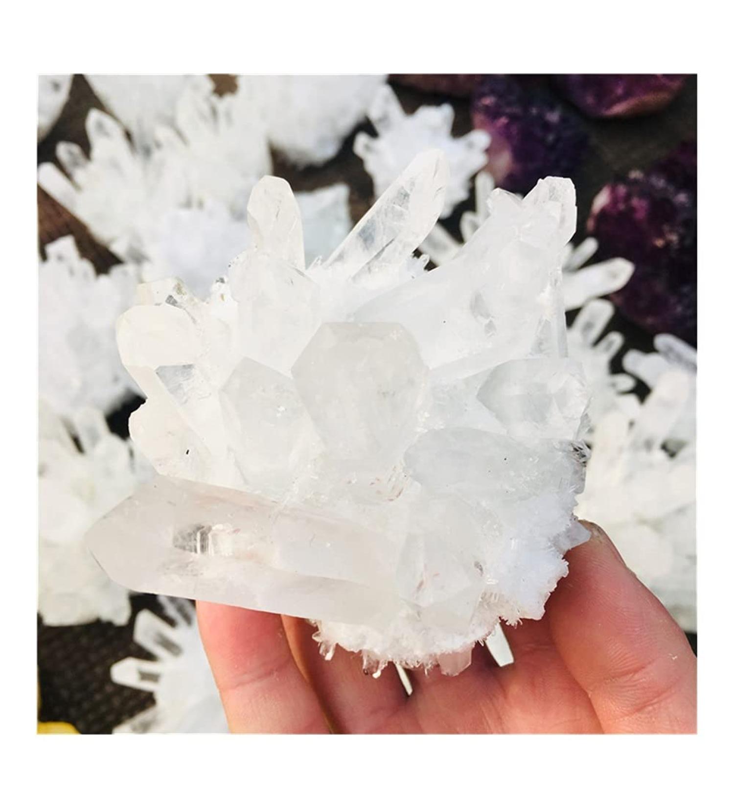 Crystal 500-800g Natural White Ghost Quartz Crystal Cluster Crystals raw Gemstone Specimen for Home&Office Decoration fengshui ERBDRGAZ (Size : 500-600g) - Buy Online on GoSupps.com