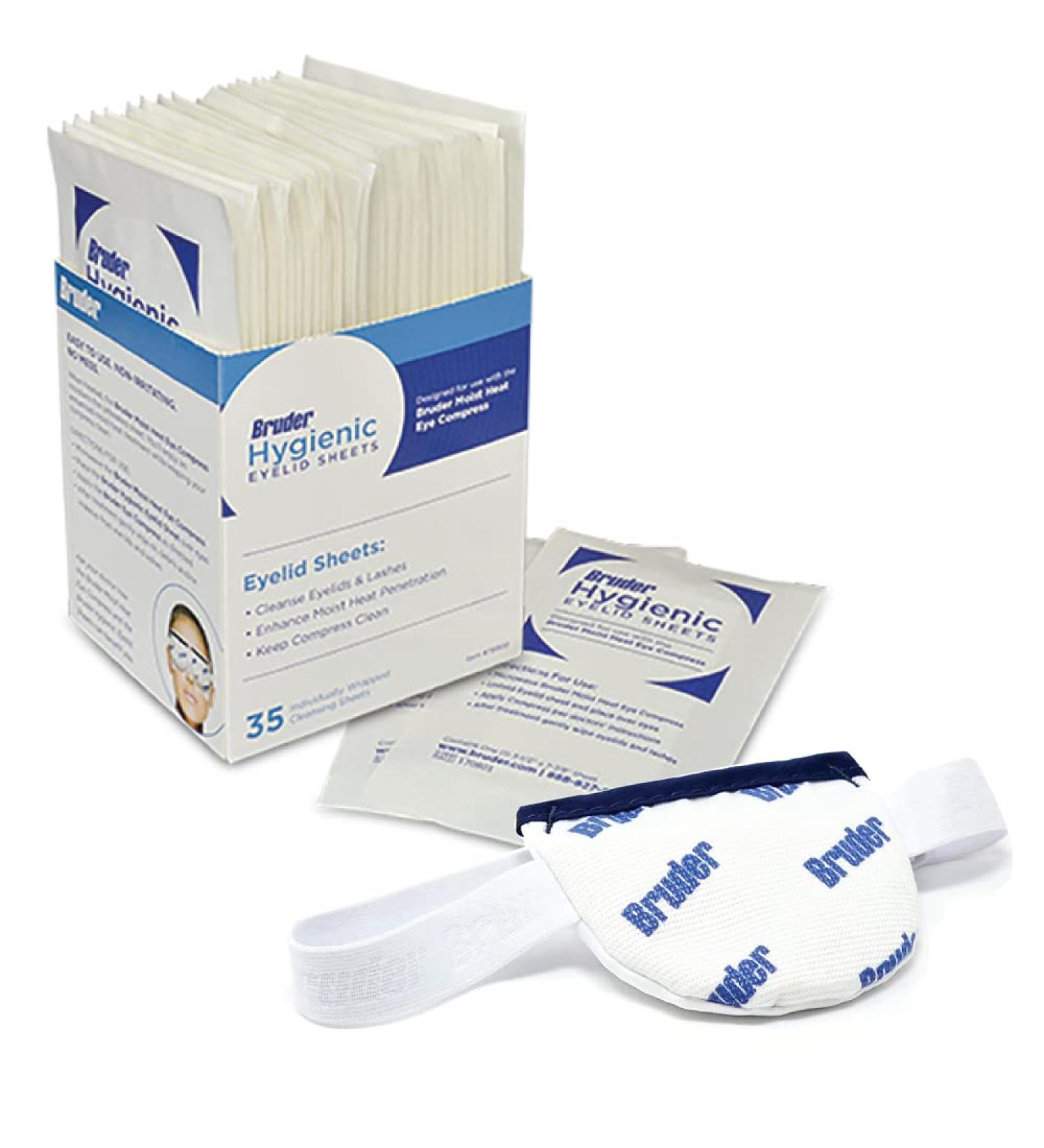 Bruder Eyelid and Lash Hygiene Bundle - Single Eye Compress & Cleansing Sheets - Buy Online on GoSupps.com