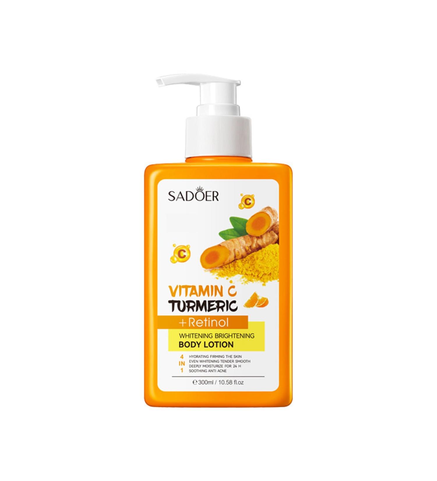 Vitamin C Brightening Moisturizer Cream Natural Turmeric Body Lotion with Retinol Anti-Aging Firming Daily Care Cream for Face and Body Regenerating and - Buy Online on GoSupps.com