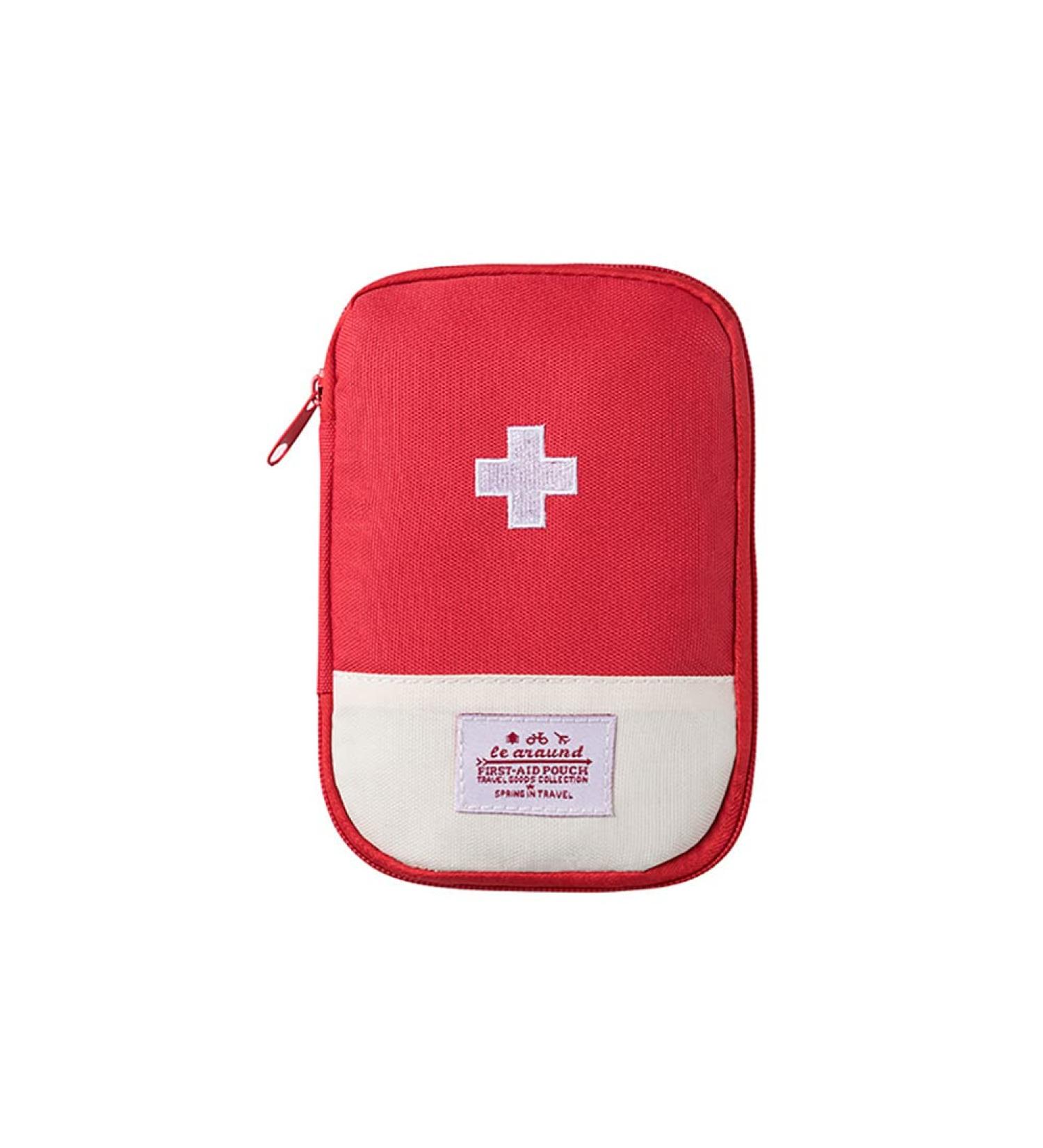 Surakey Mini First Aid Bag - Portable Medication Storage for Travel Sports and Emergency - Small Red Medical Bag - Buy Online on GoSupps.com