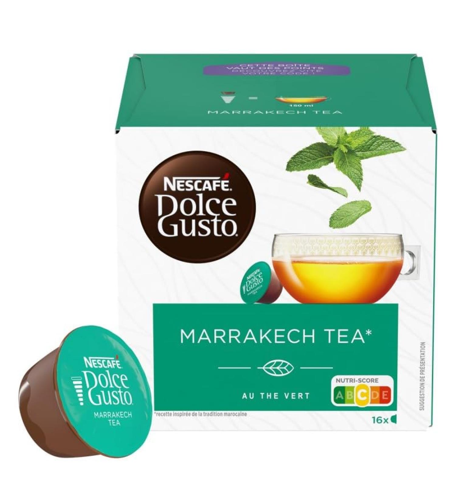  G n rique Dolce Gusto - Marrakech Tea Capsules for a Refreshing Break - 82g of exotic flavors in each coffee capsule - Set of 3 - Buy Online on GoSupps.com