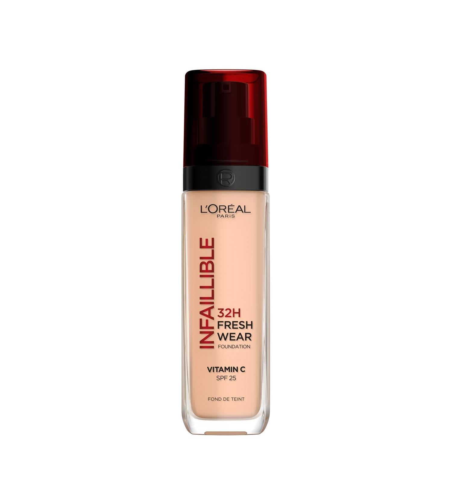 L'Or al Paris Liquid Foundation Full Coverage Lasting Wear With Vitamin C and SPF 25 Infallible 32H Fresh Wear 110 Vanilla Rose 110 30 ml (Pack of 1) - Buy Online on GoSupps.com