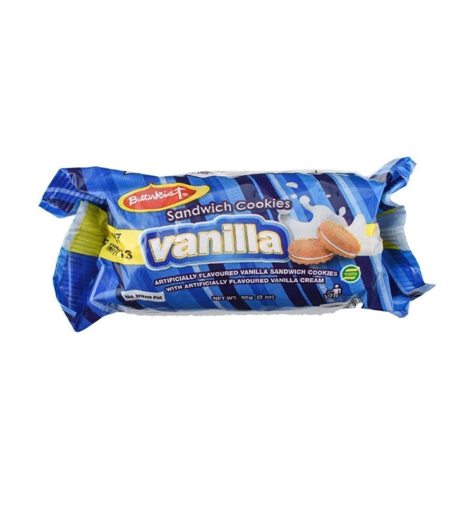 Butterkist Sandwich Vanilla 50g Box of 36-Fd