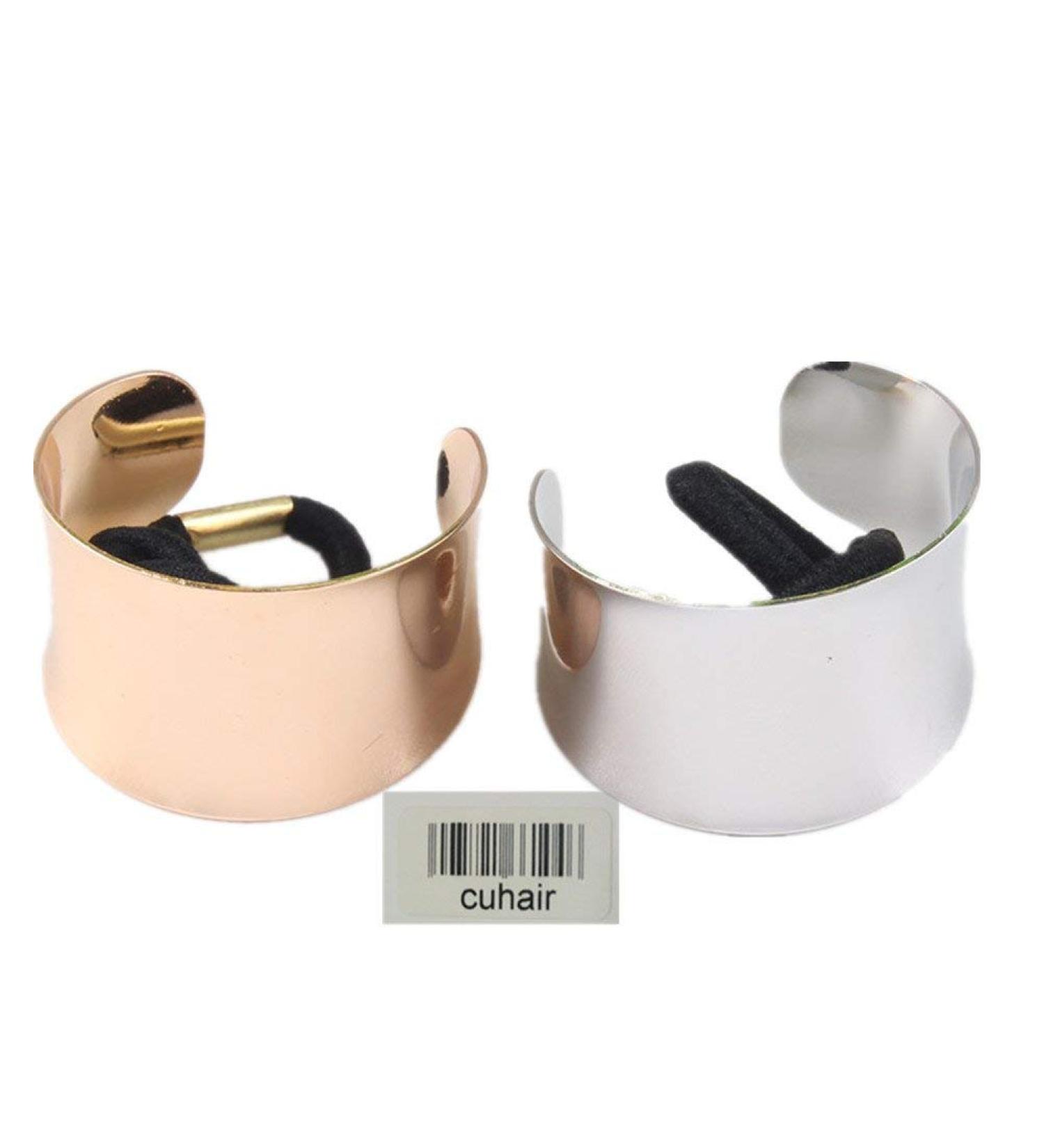 2 pieces women women punk vintage metal elastic ponytail holder hair tie hair jewelry durable and practical practical design and durable