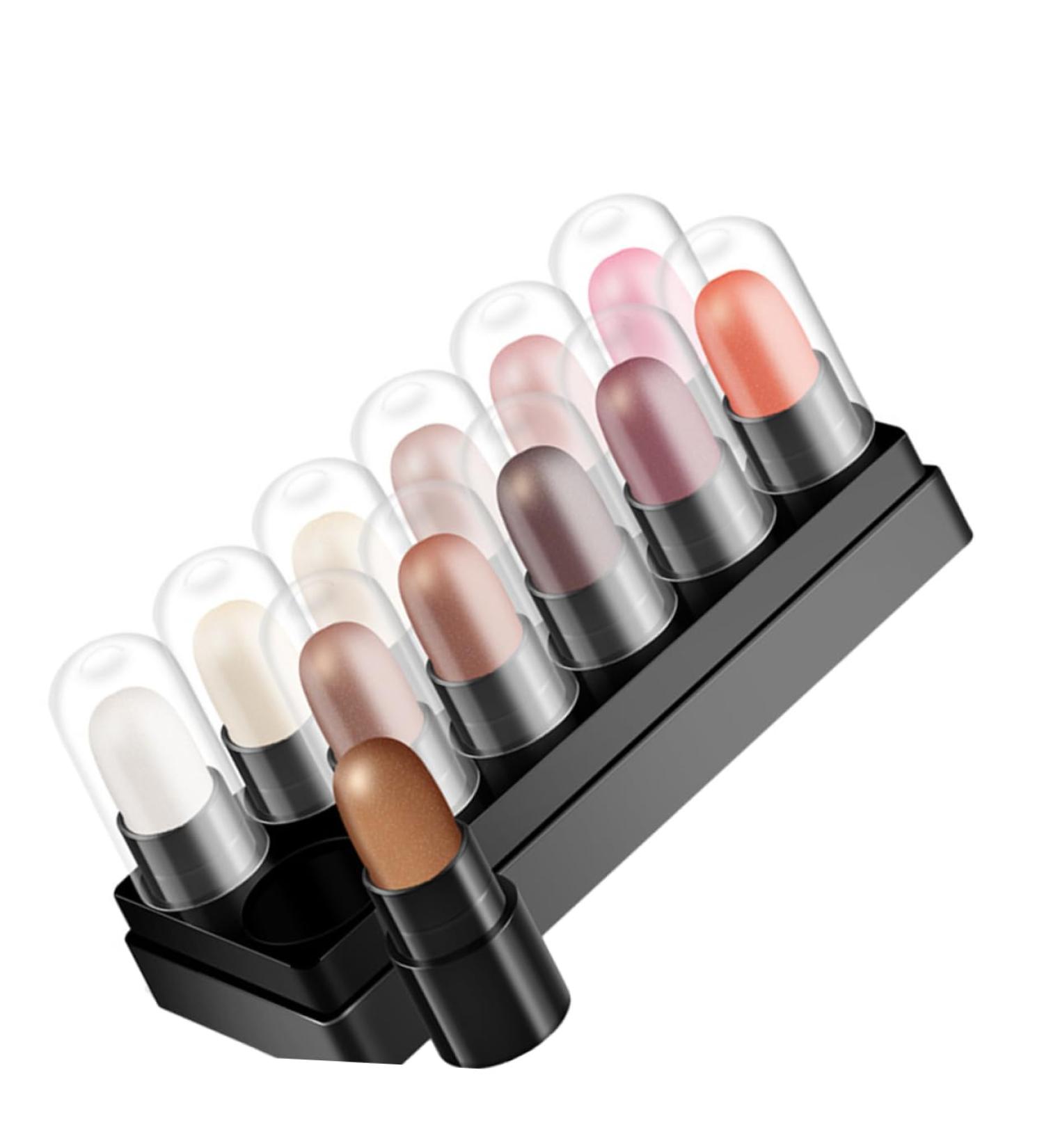 Healeved 12pcs 12 Shadow Box Eye Brightener Stick Eyeshadow Pencil Crayons Makeup Kit Plastic - Buy Online on GoSupps.com