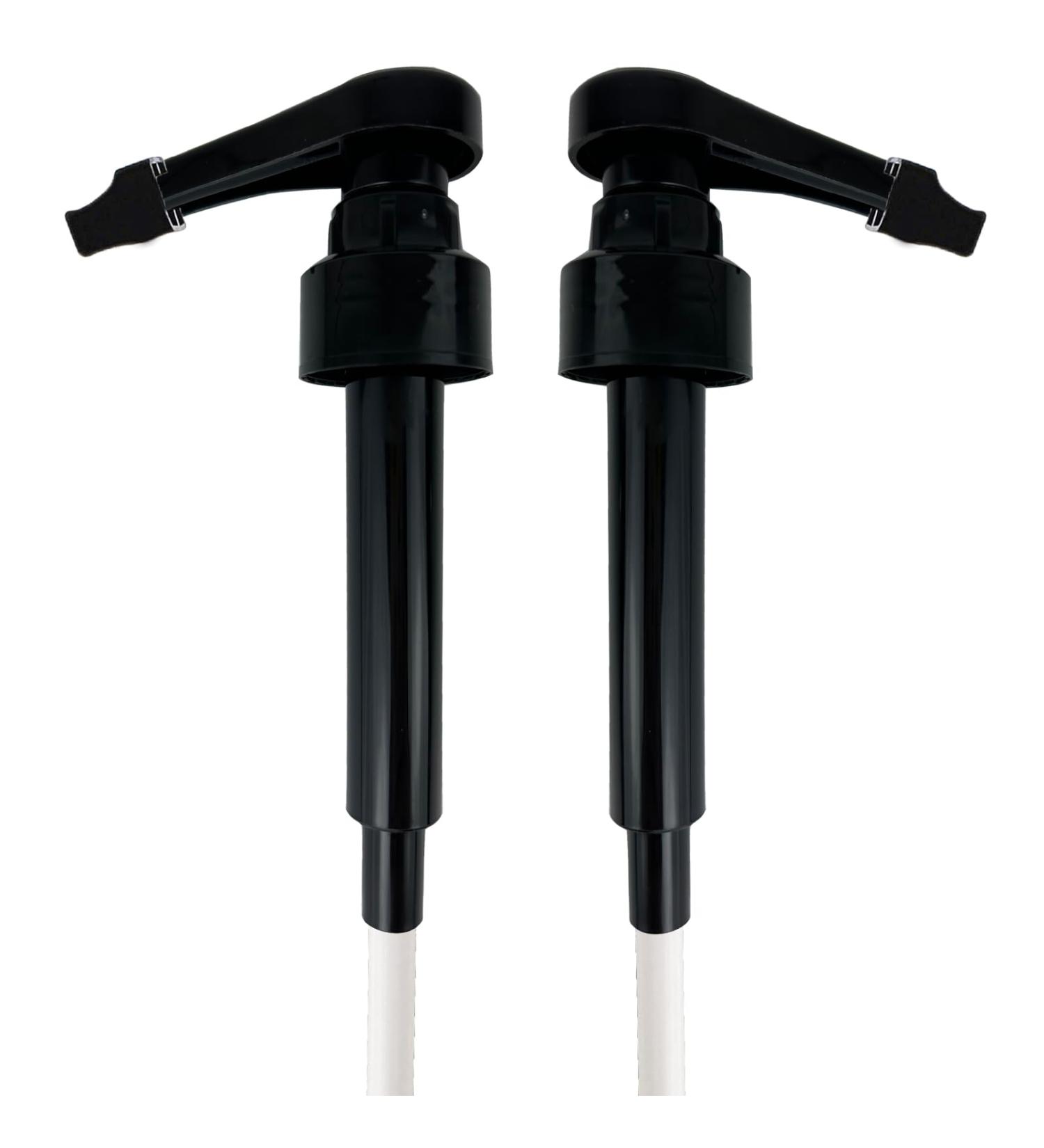 Syrup Pumps for Monin 750ml Glass Bottles with Tip Covers 2 Packs (Black) - Buy Online on GoSupps.com