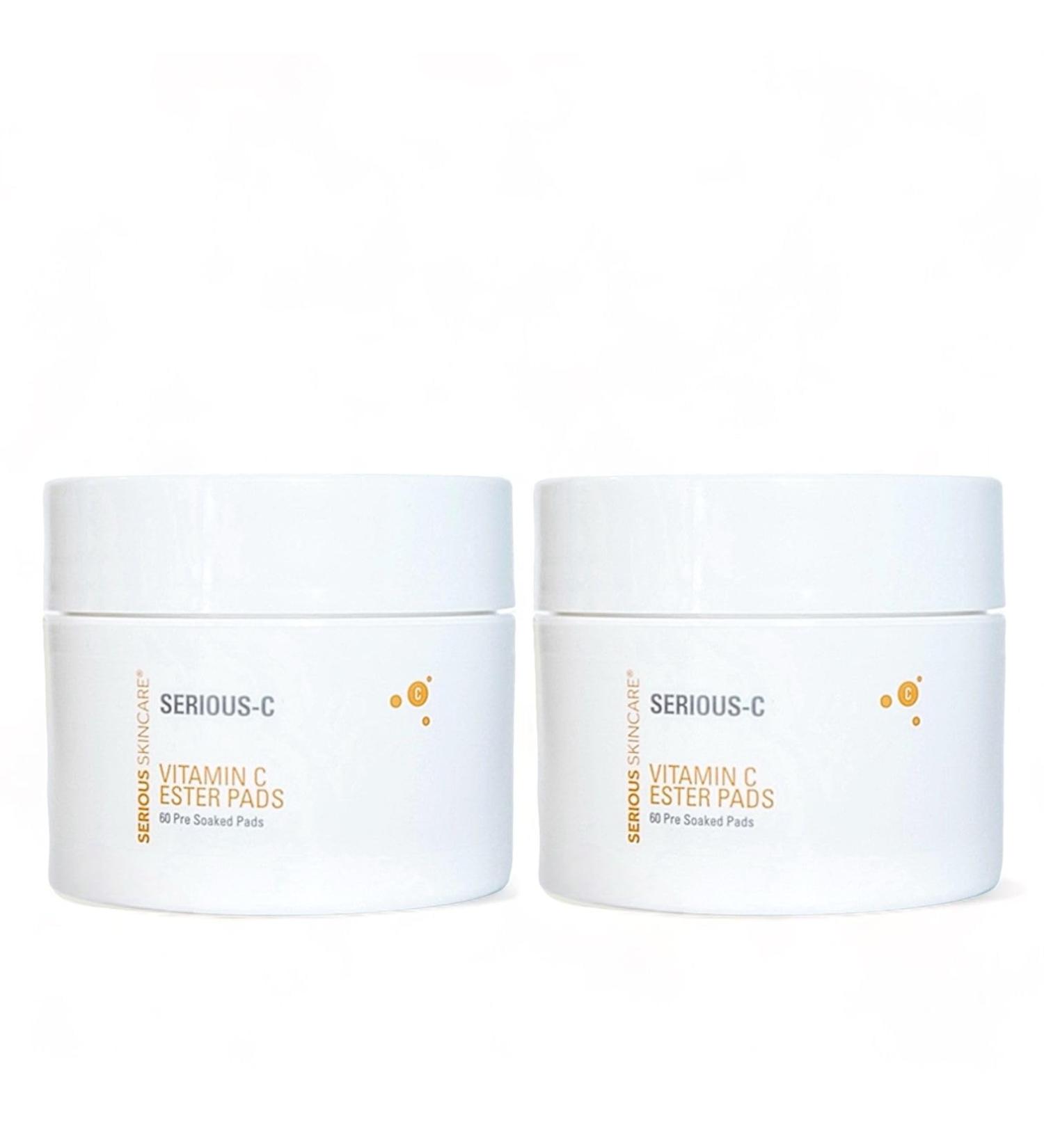 Serious Skincare Vitamin C Ester Pads | Anti-Aging Hyaluronic Acid Treatment | Radiant Skin | 60 Count (2 Pack) - International Shipping Available - Buy Online on GoSupps.com