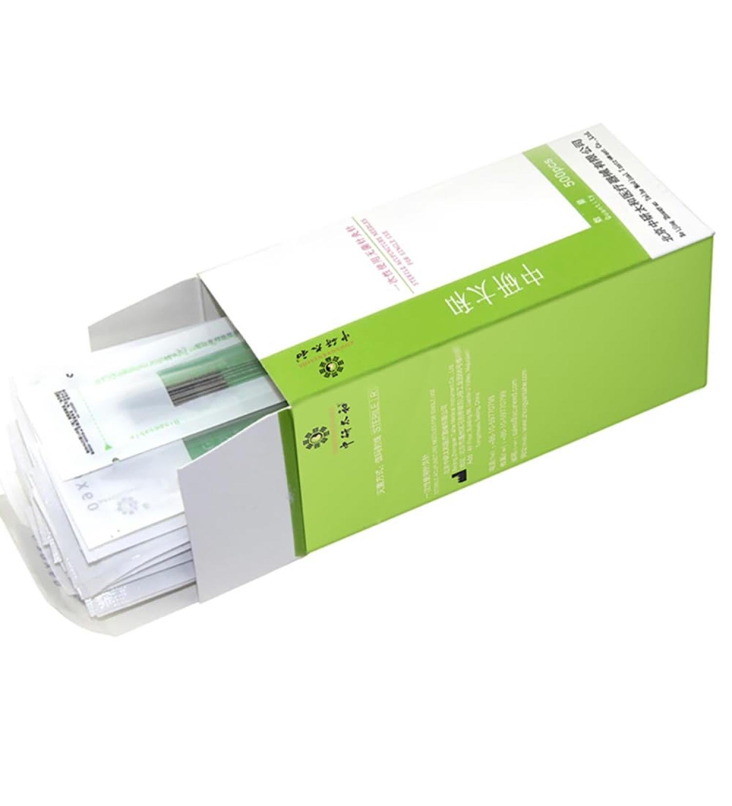 Zhongyan Taihe 500 pieces of acupuncture with hose sharp needle all sizes acupuncture disposable sterile beauty 1 box massage sterilization needle (0.18 * 25mm) 0.18 * 25mm