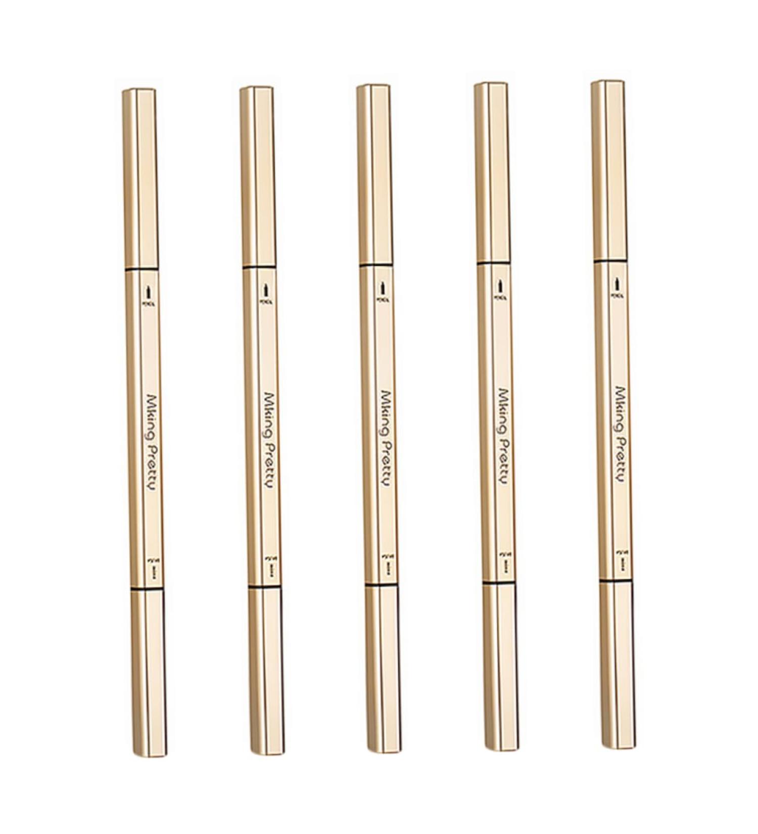 IWOWHERO 5pcs Double Ended Eyebrow Pencil Eyebrow Pens Waterproof Eyebrow Pen Brow Pencils with Brush Plastic - Buy Online on GoSupps.com