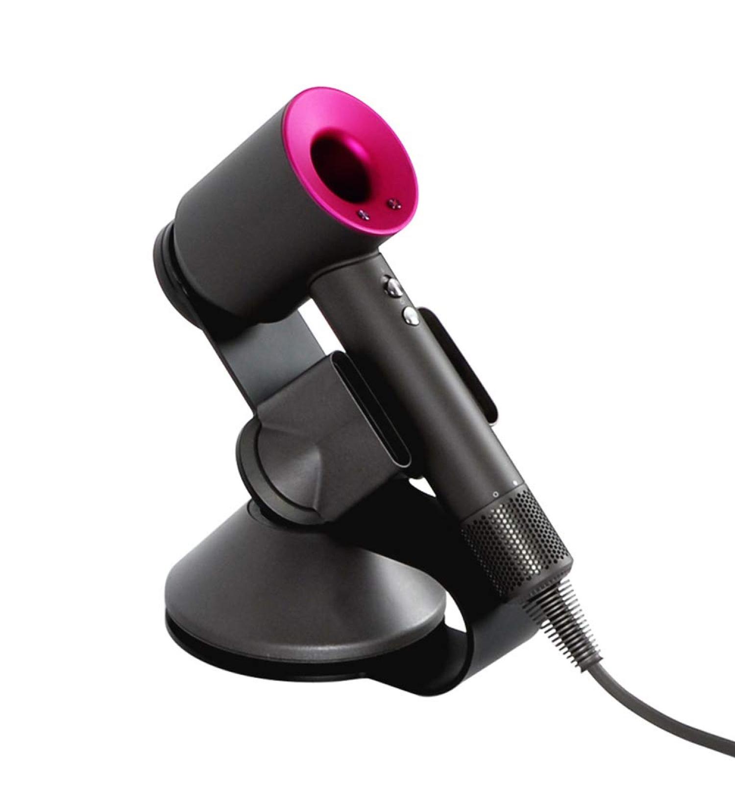 Hairdryer Stand Holder for Dyson | Magnetic Carbon Steel Bracket & Bathroom Organizer | Compatible with Dyson Supersonic Diffuser & Nozzles - Black - Buy Online on GoSupps.com