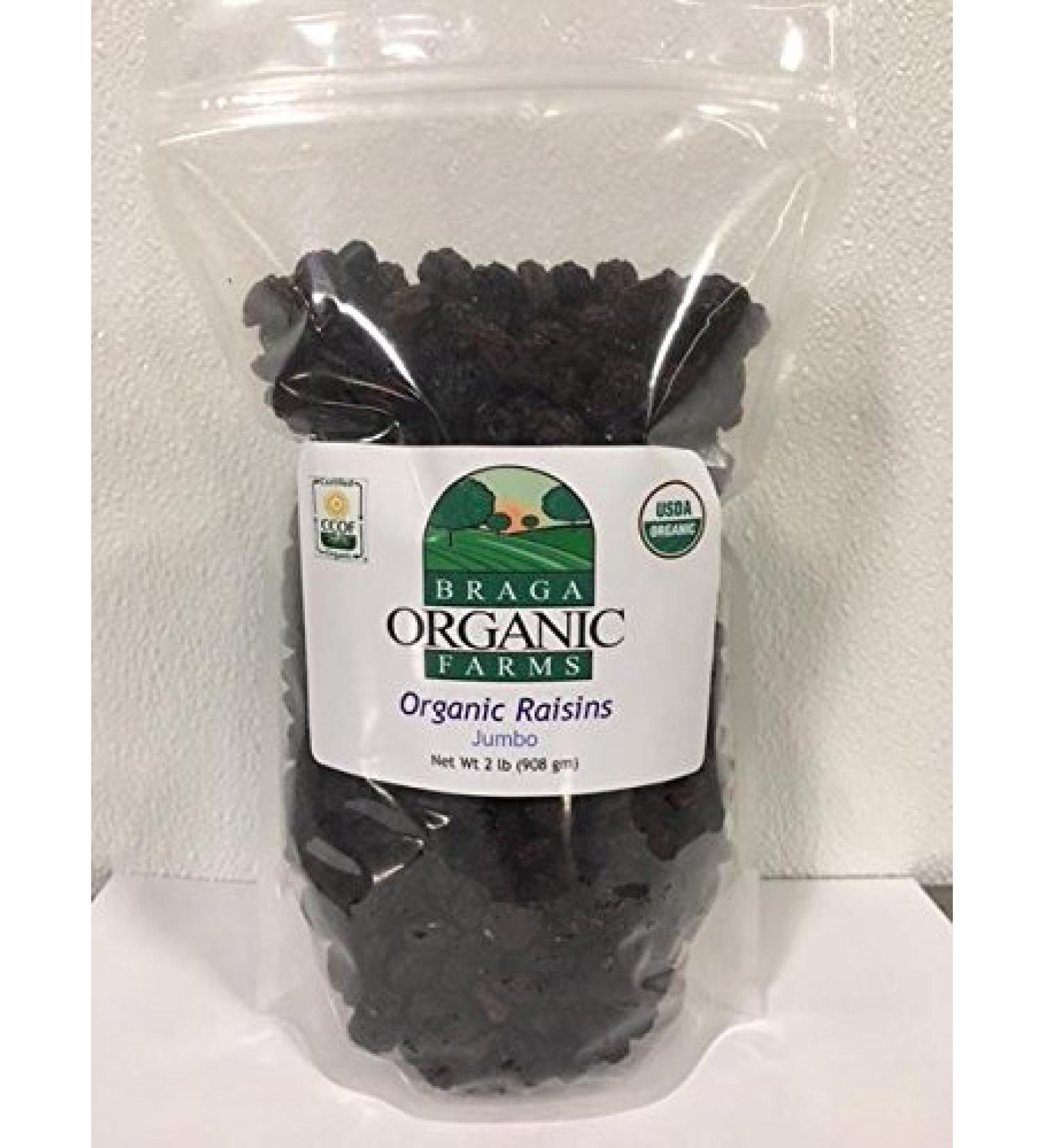 Braga Organic Farms Organic Jumbo Raisins 2 lb Bag