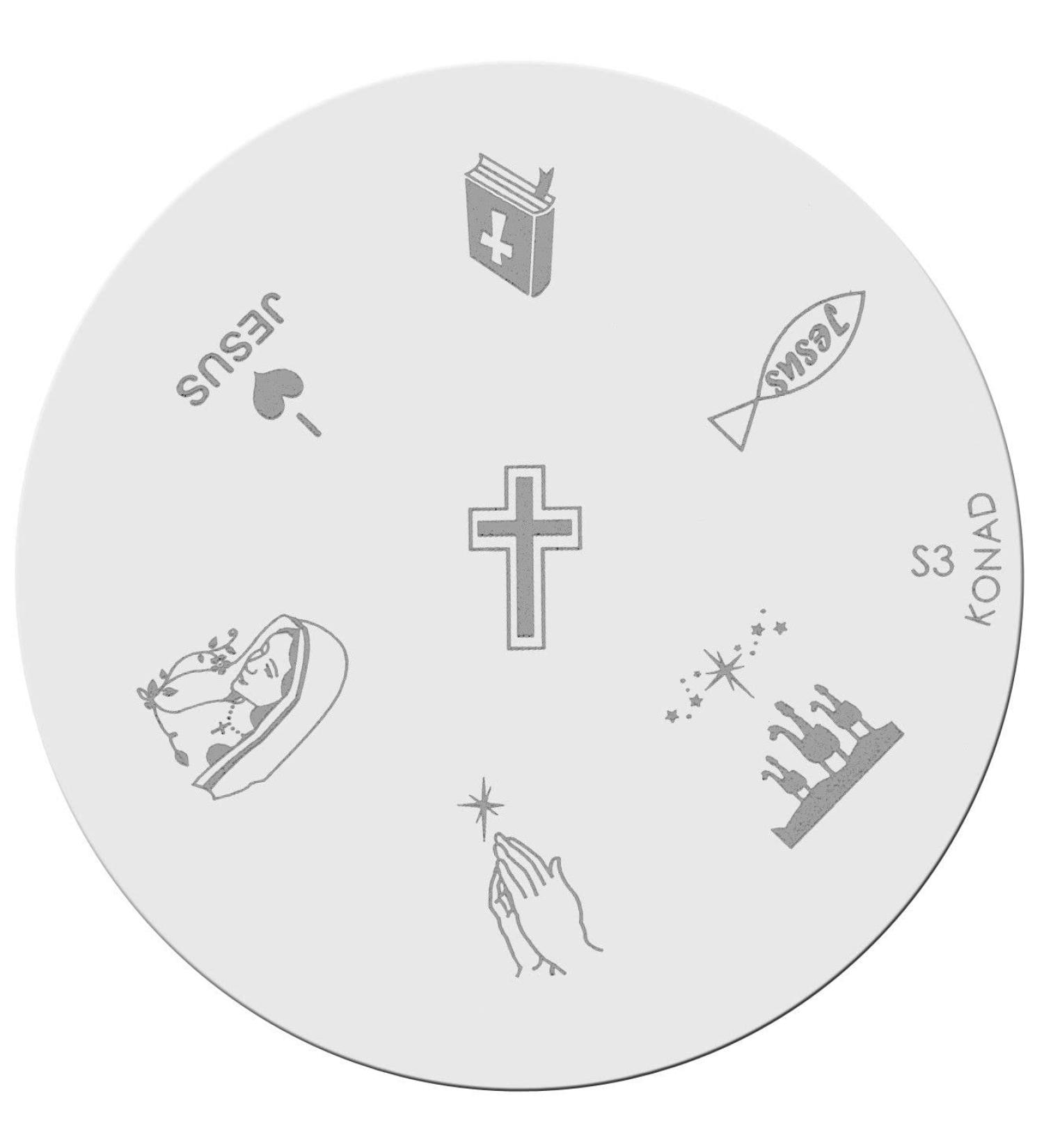 Konad stencil stamping stamping stencil S03