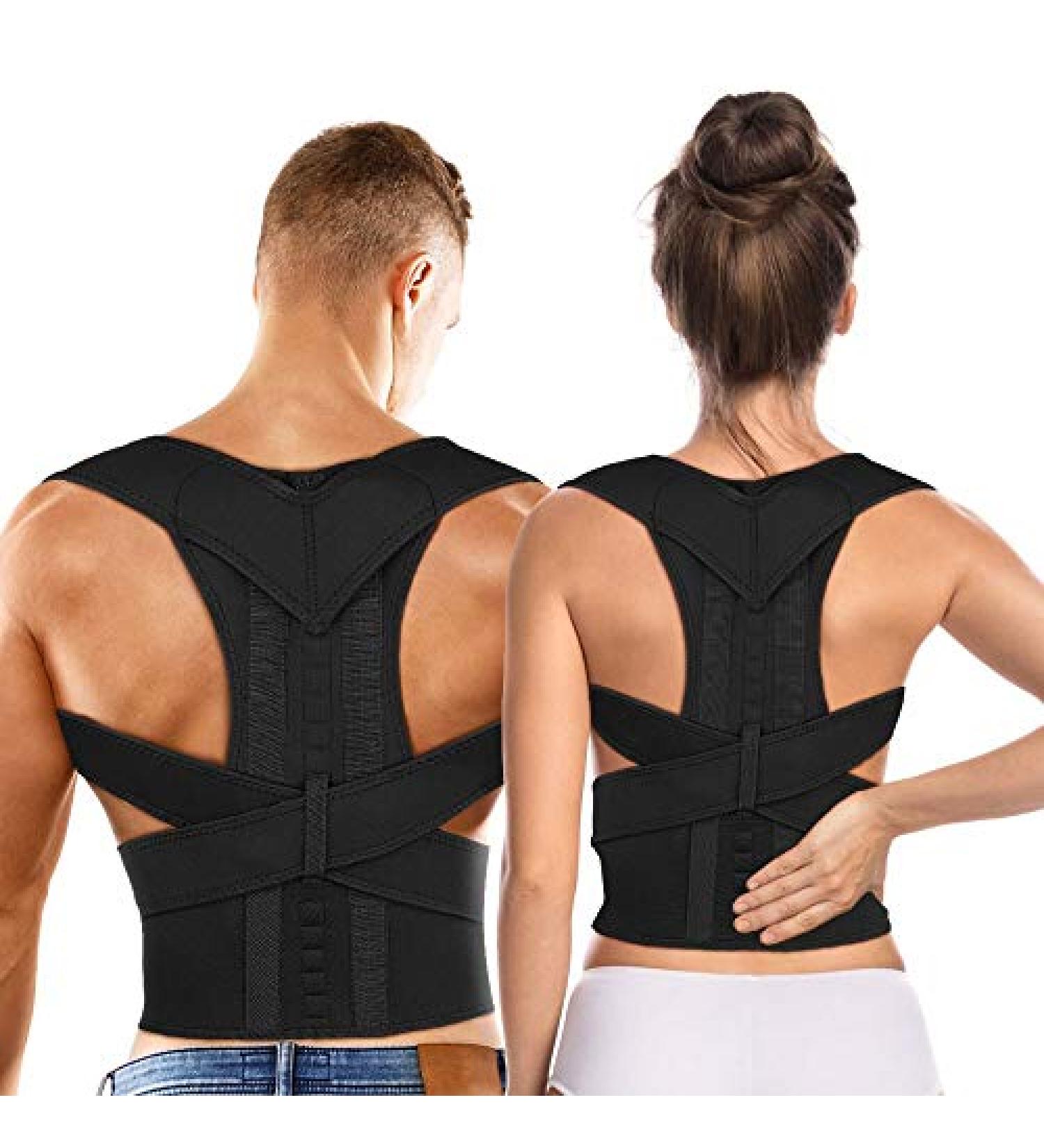 ZZBFHH Magnetic Therapy Posture Corrector Brace Shoulder Back Support Belt Braces & Supports Belt Shoulder Posture Unisex (Color : Black Size : Medium) (Black L) (Black M) vision - Buy Online on GoSupps.com