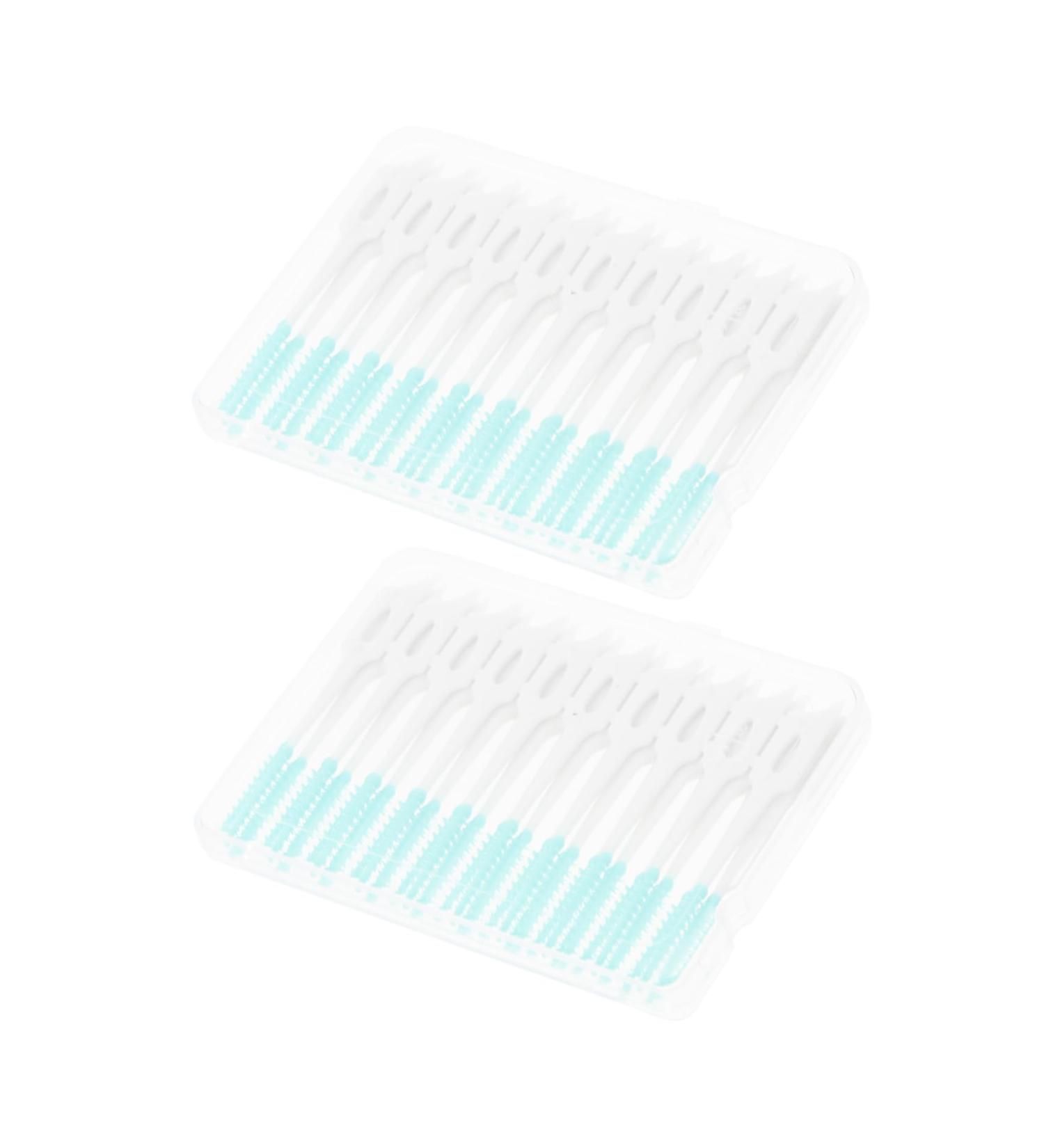 Sewoart 80st Interdental Brush - Portable Dental Floss for Oral Care | Tooth Gap Cleaner | TPE Care Brushes | Green - 1 Pack - Buy Online on GoSupps.com