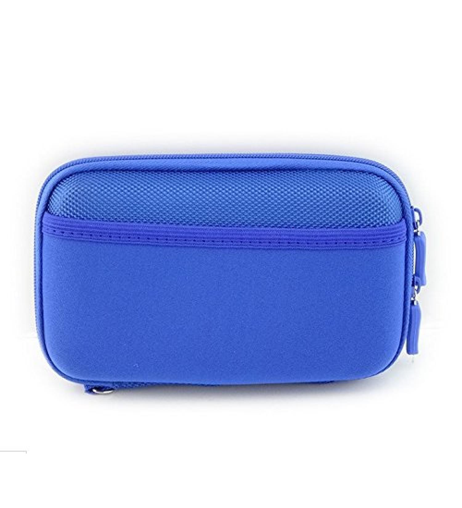 Diabetic Travel Case Glucose Meter Organizer - Small Hard Shell, Blue - Buy Online on GoSupps.com