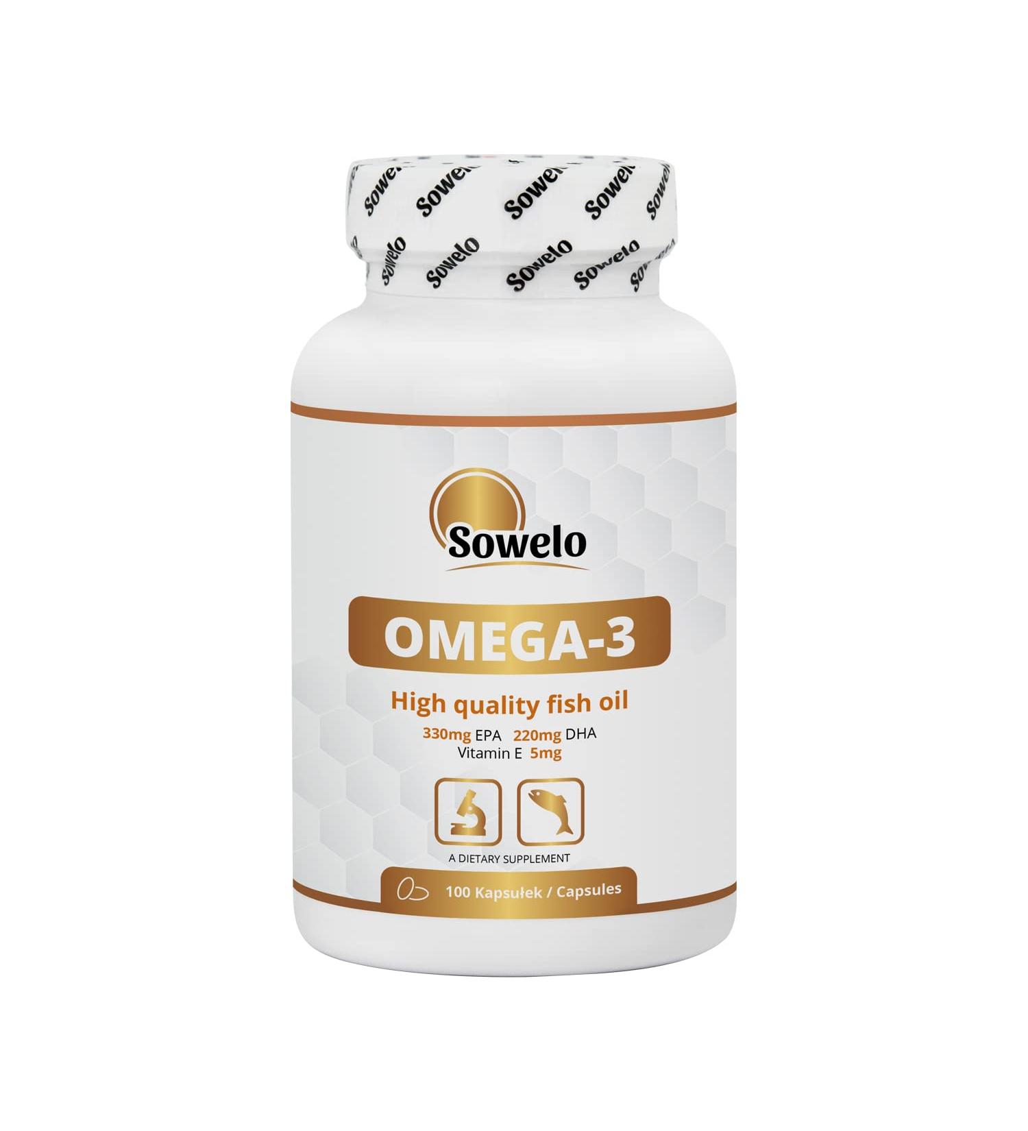  SOWELO Omega-3 | Fish Oil Capsules | EPA 330mg DHA 220mg | Fish Oil Capsules 1000mg Fish Oil Capsules 1000 Softgels - Buy Online on GoSupps.com