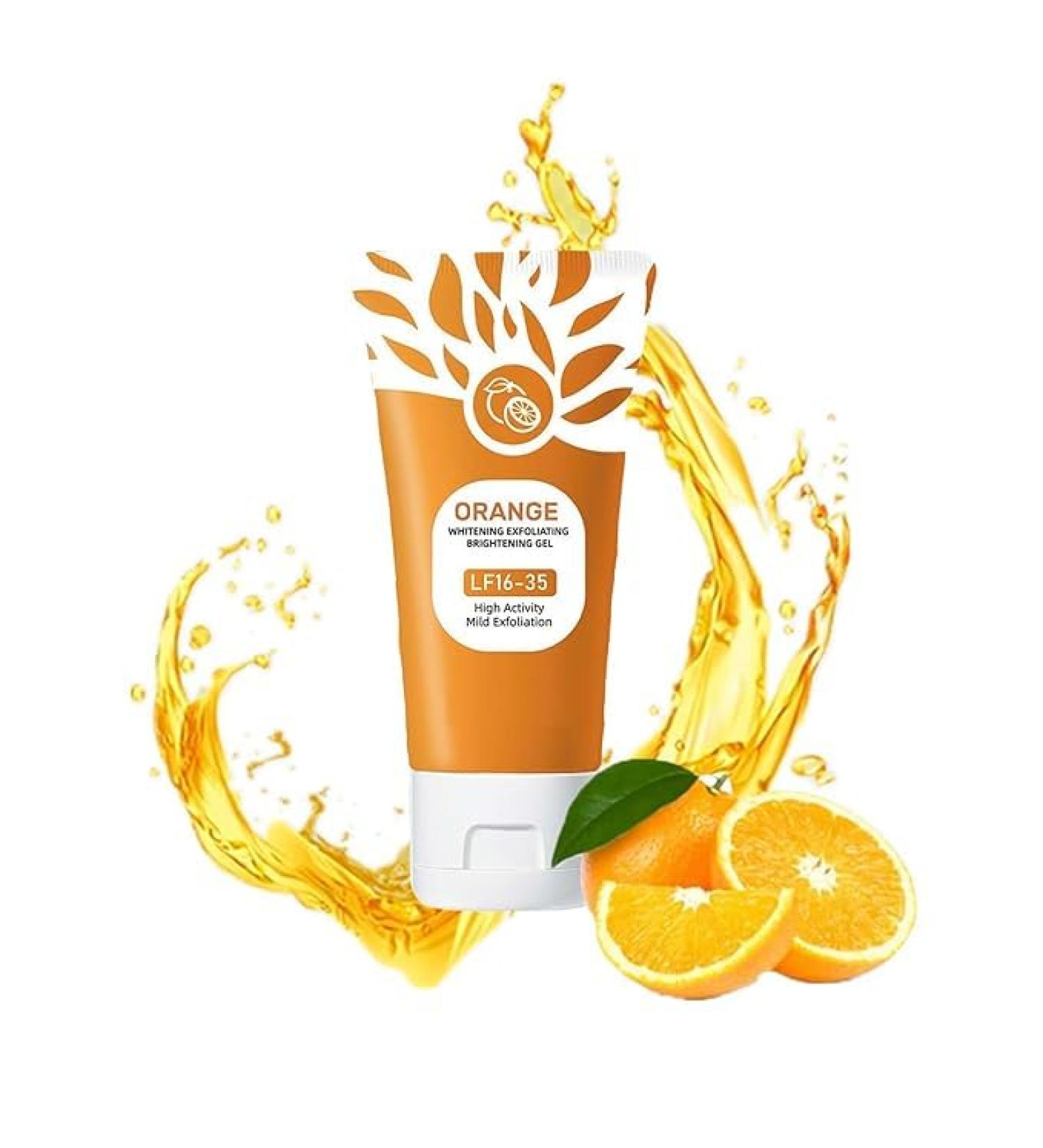 Gmeelan Orange Exfoliating Whitening Gel Scrub 2-Pack - Brightening Facial Cleanser with Vitamin C Dark Spot Treatment for Face & Body Complete 2-Bottle Skincare Course (1 PCS) 1.7 Fl Oz (Pack of 2) - Buy Online on GoSupps.com