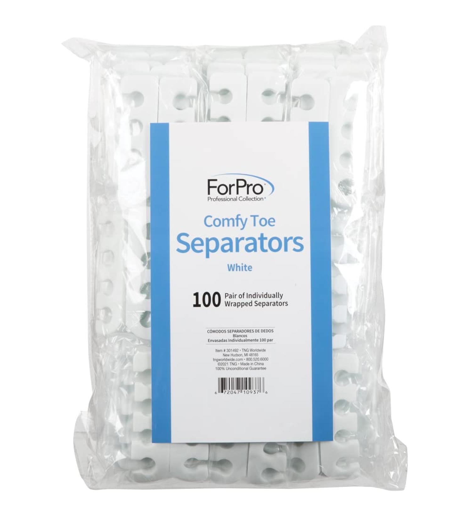 ForPro Comfy White Pedicure Toe Separators 1 x 3.5 - 100 Pairs - Buy Online on GoSupps.com