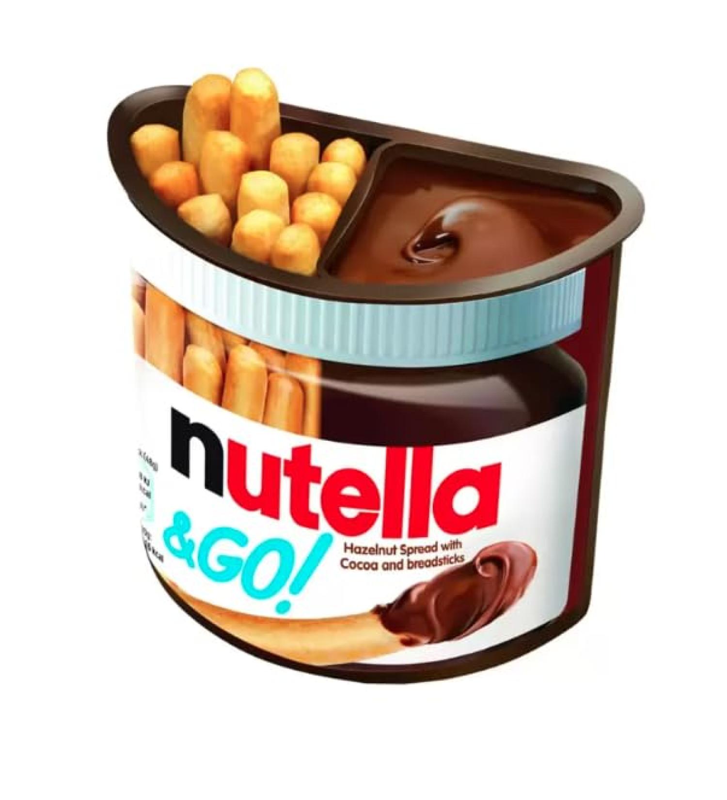 Nutella & Go | Deliciousness Hazelnut Spread with Cocoa & Breadsticks |12 x 48g - Buy Online on GoSupps.com