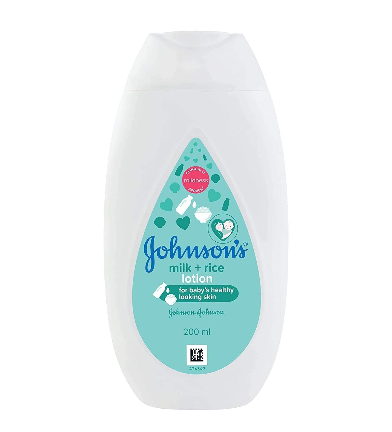 Johnson's Baby Milk + Rice Lotion (200Ml) White