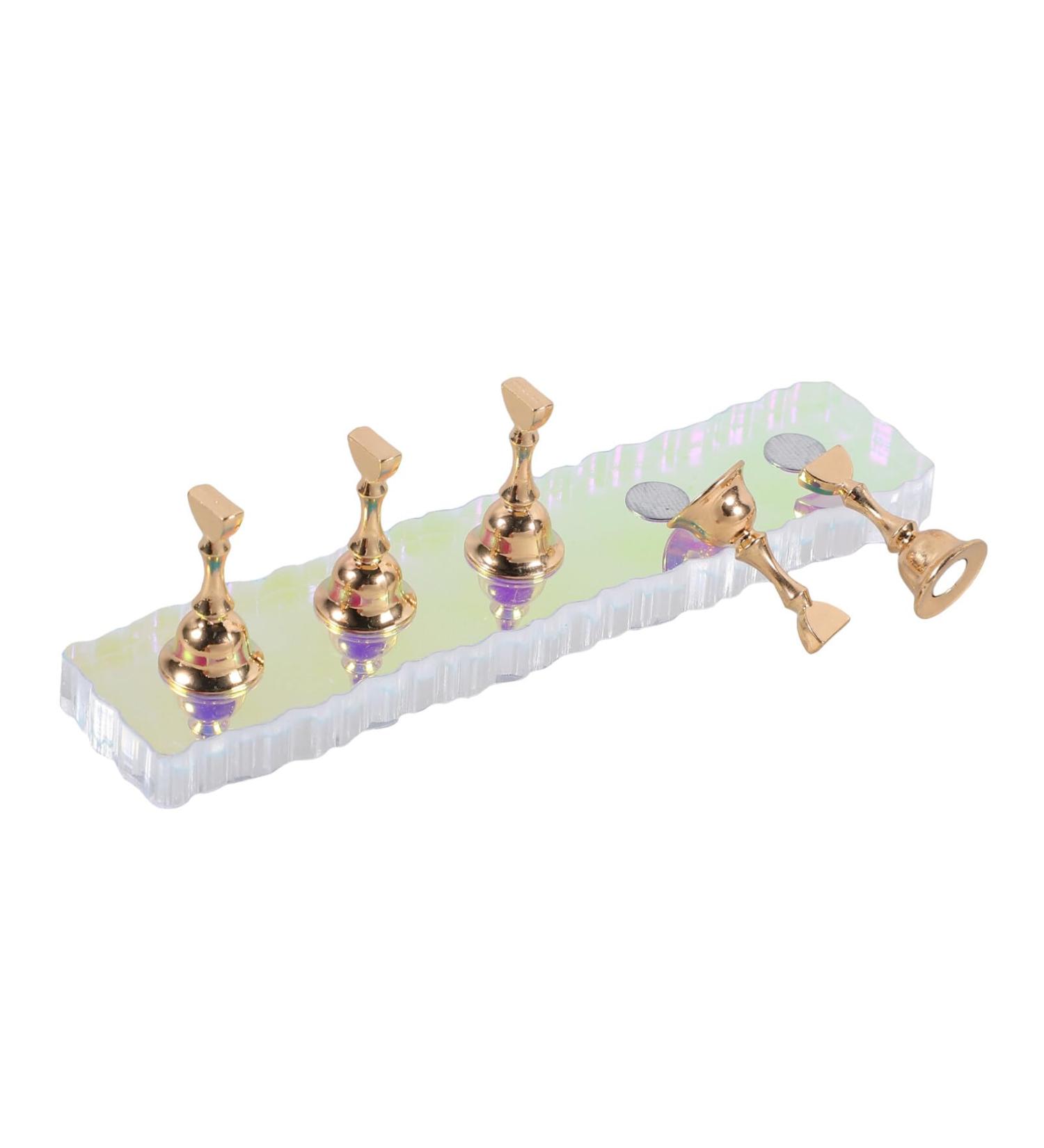 Beavorty 1 Set Acrylic Nail Display Stand Nail Practice Holder Magnetic Nail Practice Stand Fingernail Diy Nail Stand for False Nail Manicure Tool Salon Use Golden - Buy Online on GoSupps.com
