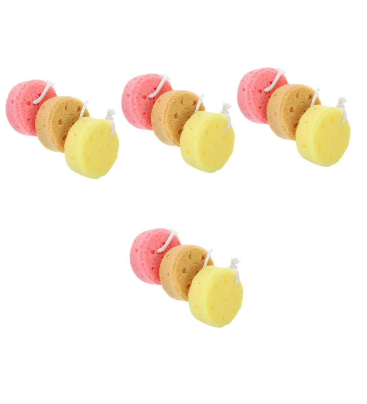 FRCOLOR 12 Pieces Bath Sponge Exfoliating Sponge Bathroom Shower Sponge Pink Sponges Spa Scrub Cleaning Sponges Scrubbing Sponge Bath Ball Body Miss - Buy Online on GoSupps.com