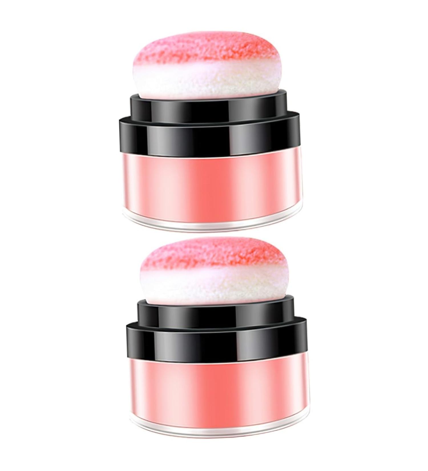 WOONEKY 2pcs Oil Control Cushion Blush Cushion Makeup Powder Blush Loose Blush for Cheeks Blusa Plastic Rosy - Buy Online on GoSupps.com