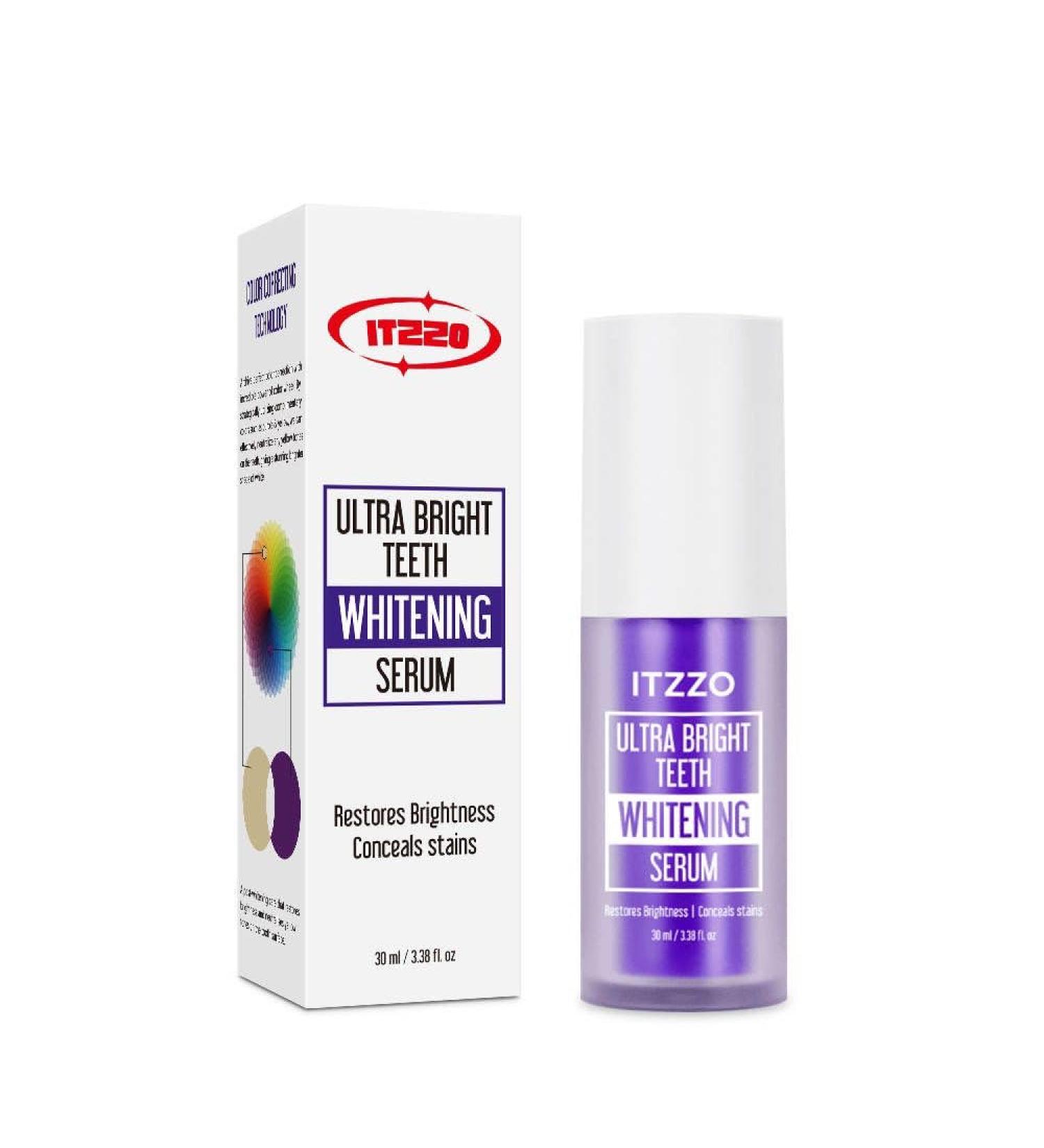 ITZZO Purple Toothpaste for Teeth Whitening | Color Corrector & Stain Removal | Smile Enhancement Kit - Buy Online on GoSupps.com