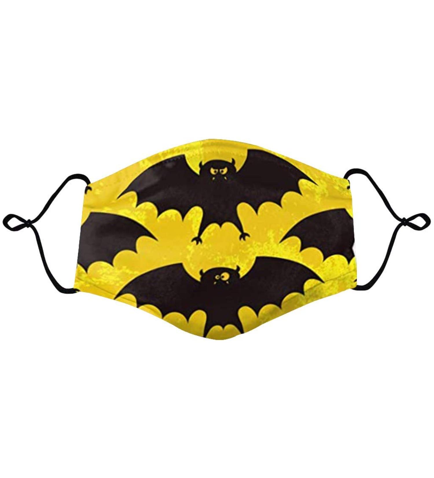 Riou Halloween mouth and nose protection women with pumpkin motif fabric washable reusable breathable dustproof neckerchief multifunction cloth