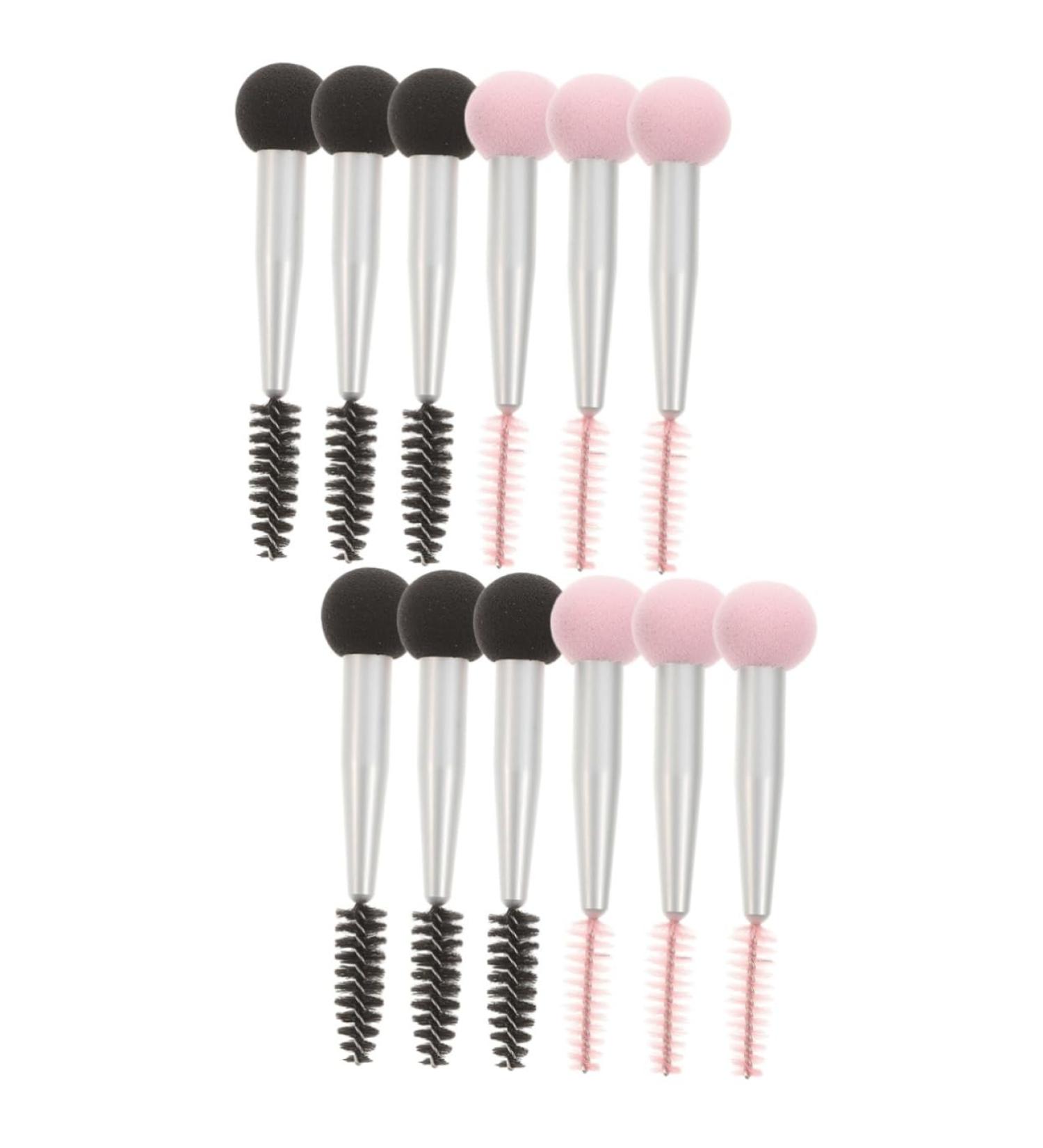 Baluue 12 Pcs Sponge Makeup Brush Makeup Sponge Eyebrow Sponge Brush Make up Sponge Mascara Aluminum Tube - Buy Online on GoSupps.com