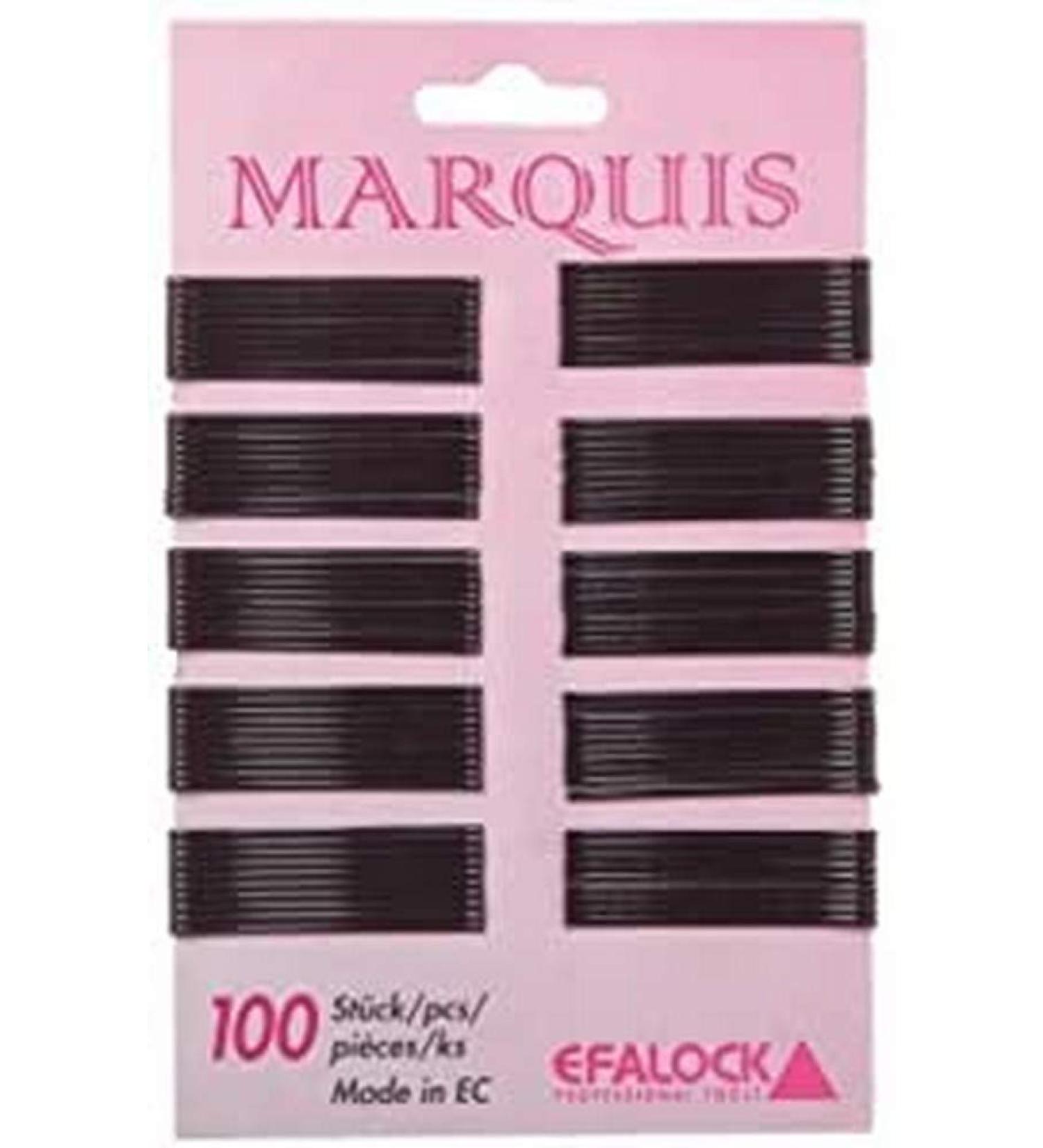 Efalock Professional Marquis hair clip 5 cm brown 100 pieces brown 100 pieces (1 pack)