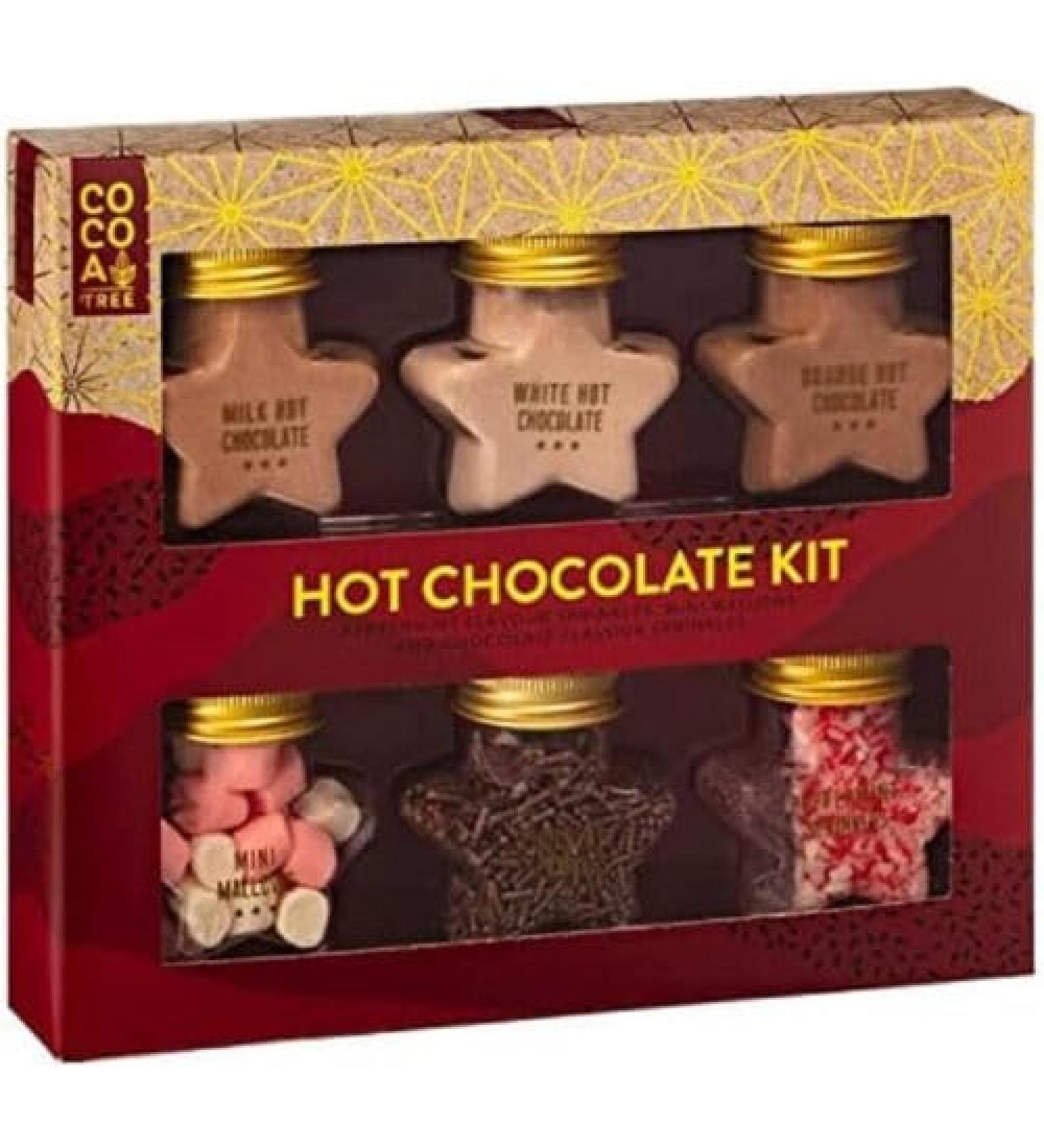 6Pk Chocolate Stars Jars Kit Selection - Flavoured Hot Chocolate Set - Treat For Lover's - Cozy Winter Indulgence - Delights Sweet Comfort in Every Sip - Star-Shaped Chocolates - Buy Online on GoSupps.com