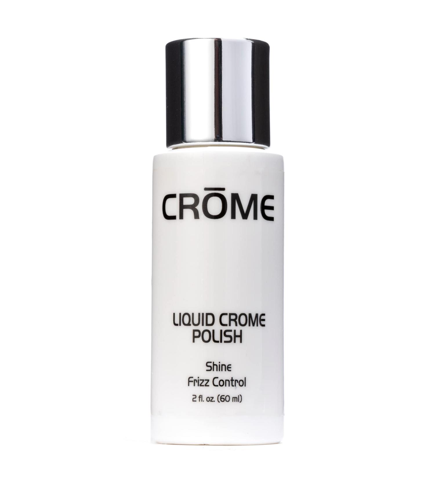 Crome Hair Serum - Liquid Crome Serum for Taming and Styling Frizzy Hair - Oil-Free Alcohol-Free Moisturizer with Heat and Humidity Protection - Anti-Frizz Serums for Glossy Shine and Glow 2 Fl Oz