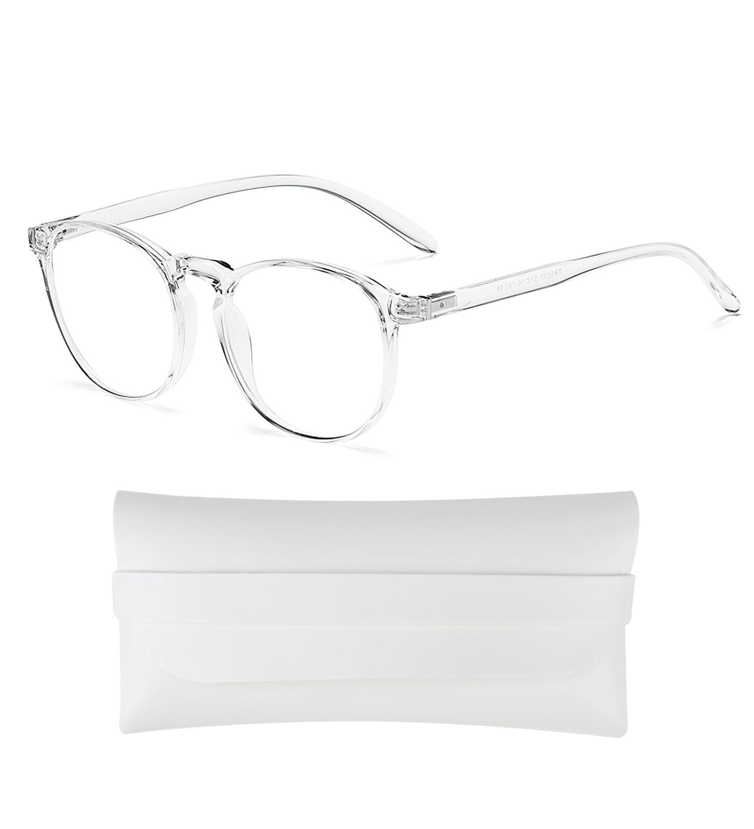 QDDFUFU Blue Safety Glasses - Lightweight Blue Light Filter Glasses for Men & Women | Eye Fatigue Relief | Portable with Glasses Bag - Buy Online on GoSupps.com