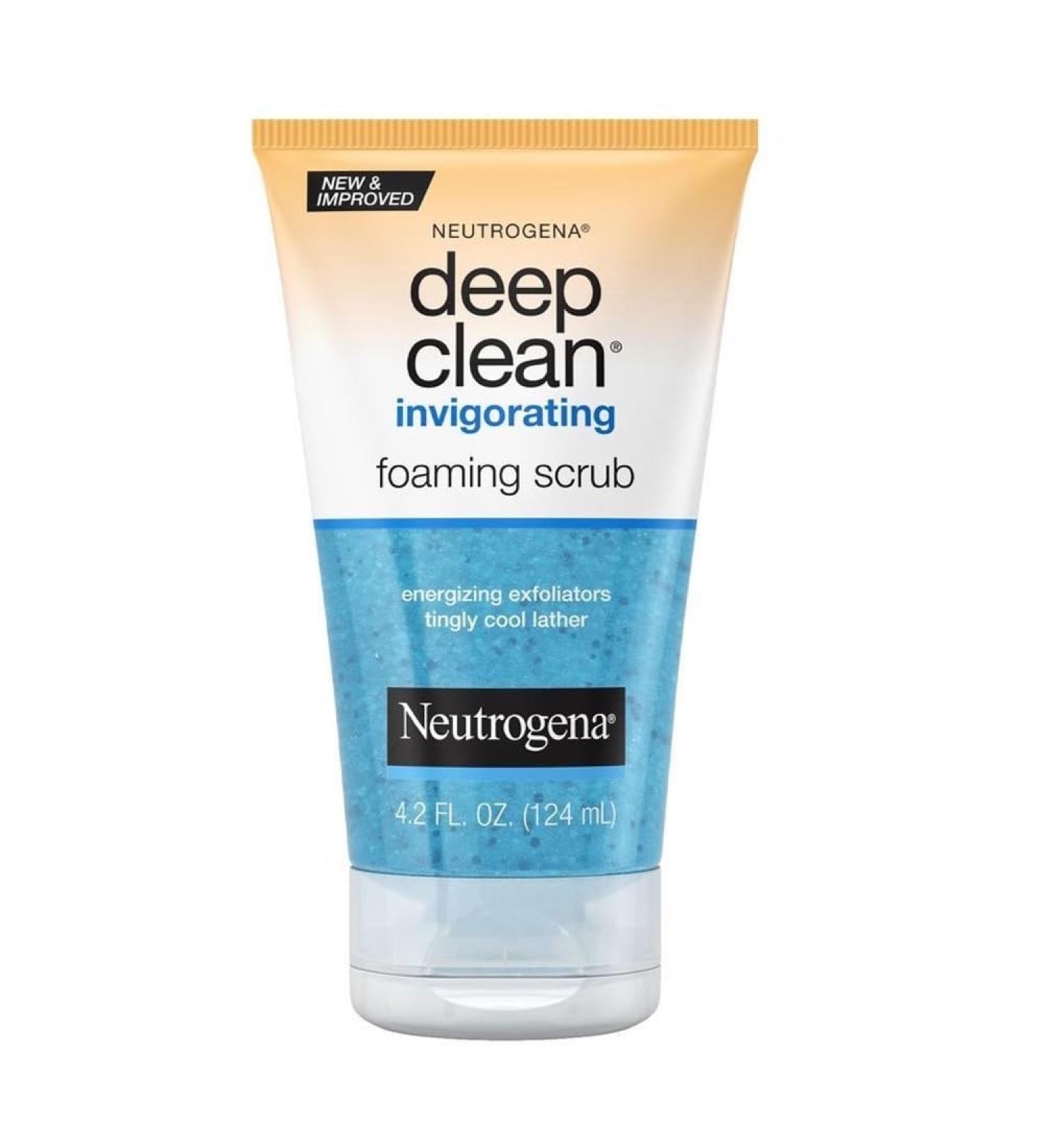 Neutrogena Deep Clean Foaming Facial Scrub - Exfoliating Gel Face Wash with Glycerin | Removes Dirt Oil & Makeup - 4.2 fl. oz | International Shipping - Buy Online on GoSupps.com