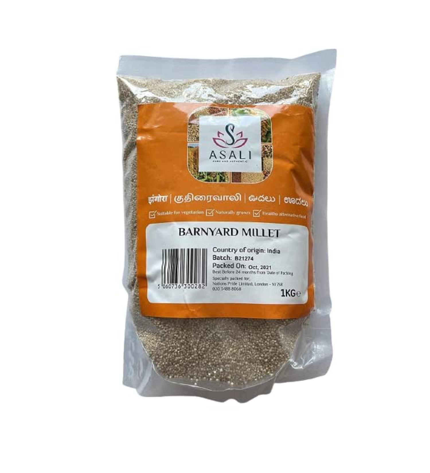 Asali Barnyard Millet 2kg(1kg x pack of 2)