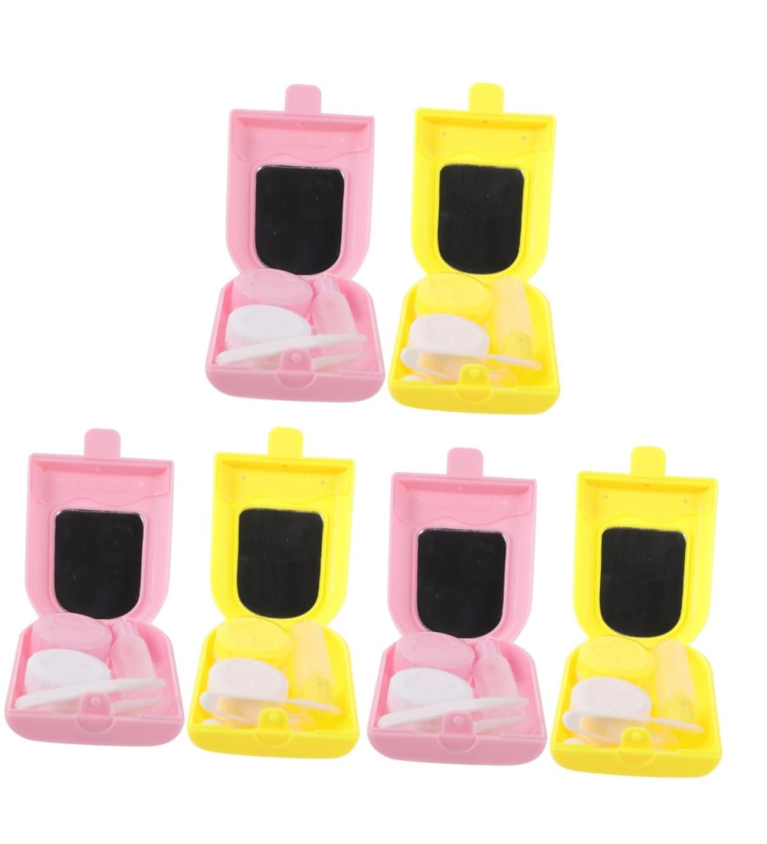 Partykindom Contact Lens Case with Mirror - Portable Lens Holder Organizer for Contact Lenses Small Plastic Travel Box & Objective Eye Lens Container - Buy Online on GoSupps.com
