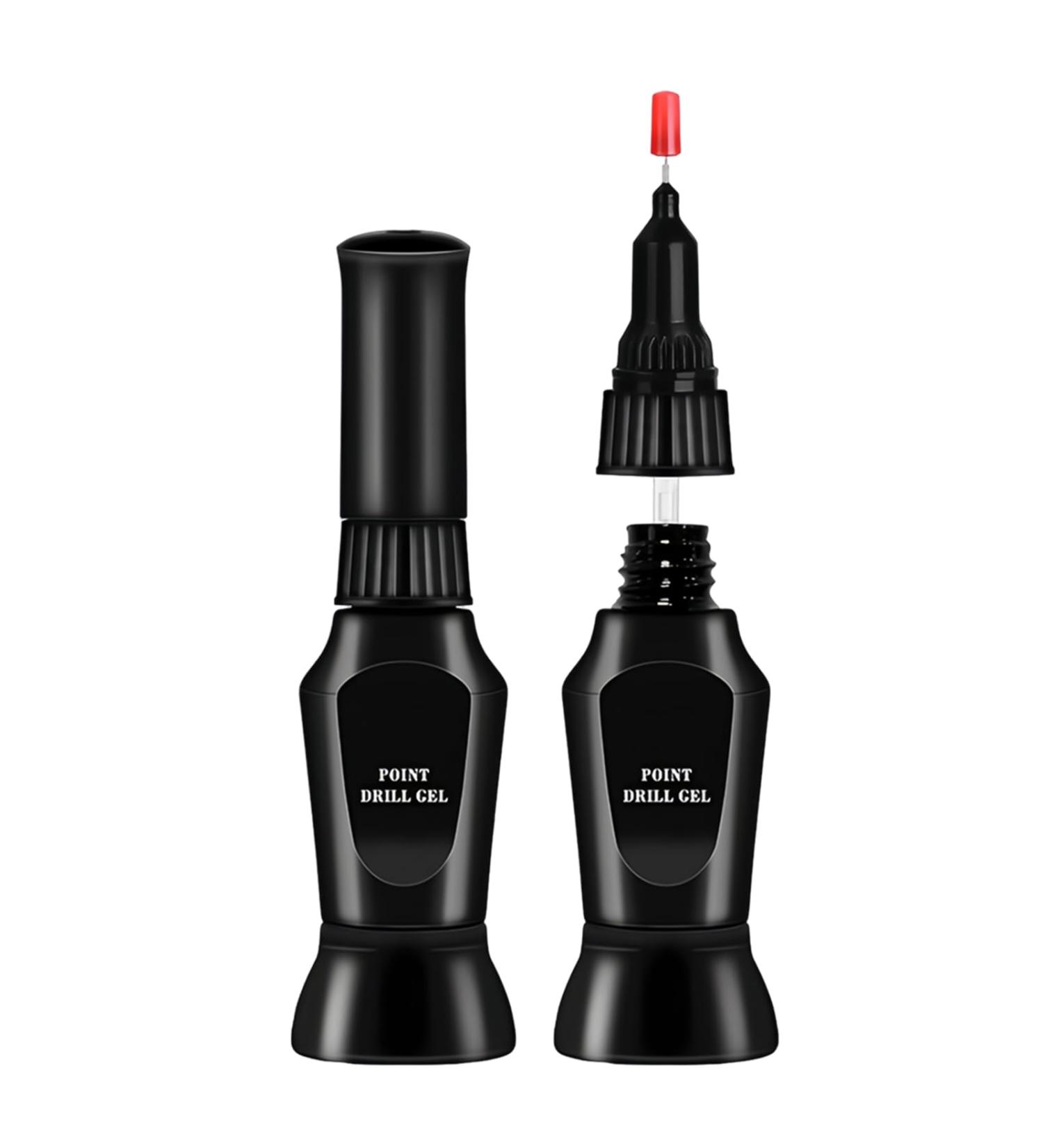 2 Piece Nail Rhinestone Glue Set Resin Nail Gemstone Adhesive Glue Needle Brush Dual Purpose Jewelry Glue UV Gel for Nail Art Salons DIY Enthusiasts Decorations Tools 10ml - Buy Online on GoSupps.com