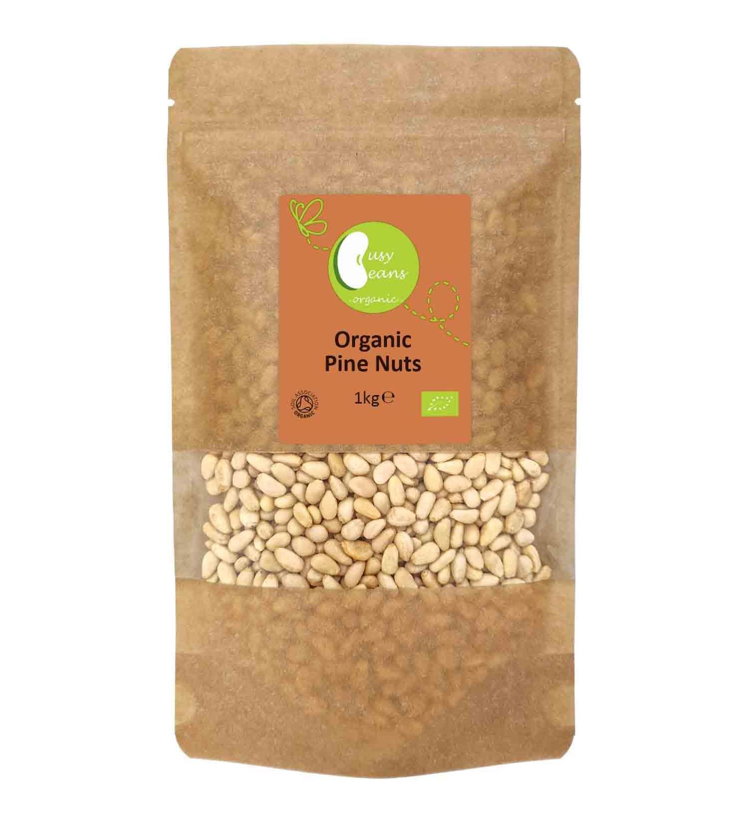 Organic Pine Nuts - Certified Organic- by Busy Beans Organic (1kg) - Buy Online on GoSupps.com
