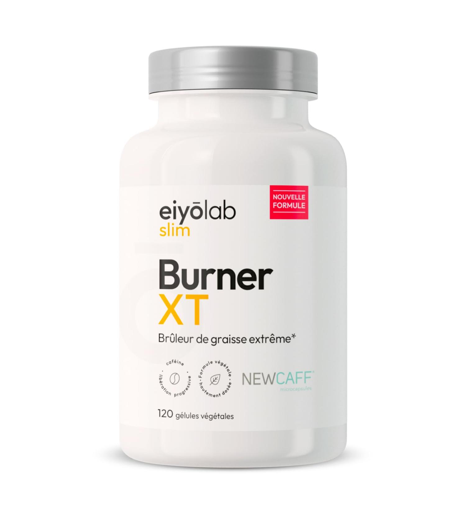 Burner XT | Extreme Fat Burner | NewCaff Microencapsulated Caffeine + L-Carnitine + Green Coffee + Guarana | 120 Vegan Capsules | Full Spectrum for Slimming Action and Weight Loss | Eiyolab - Buy Online on GoSupps.com