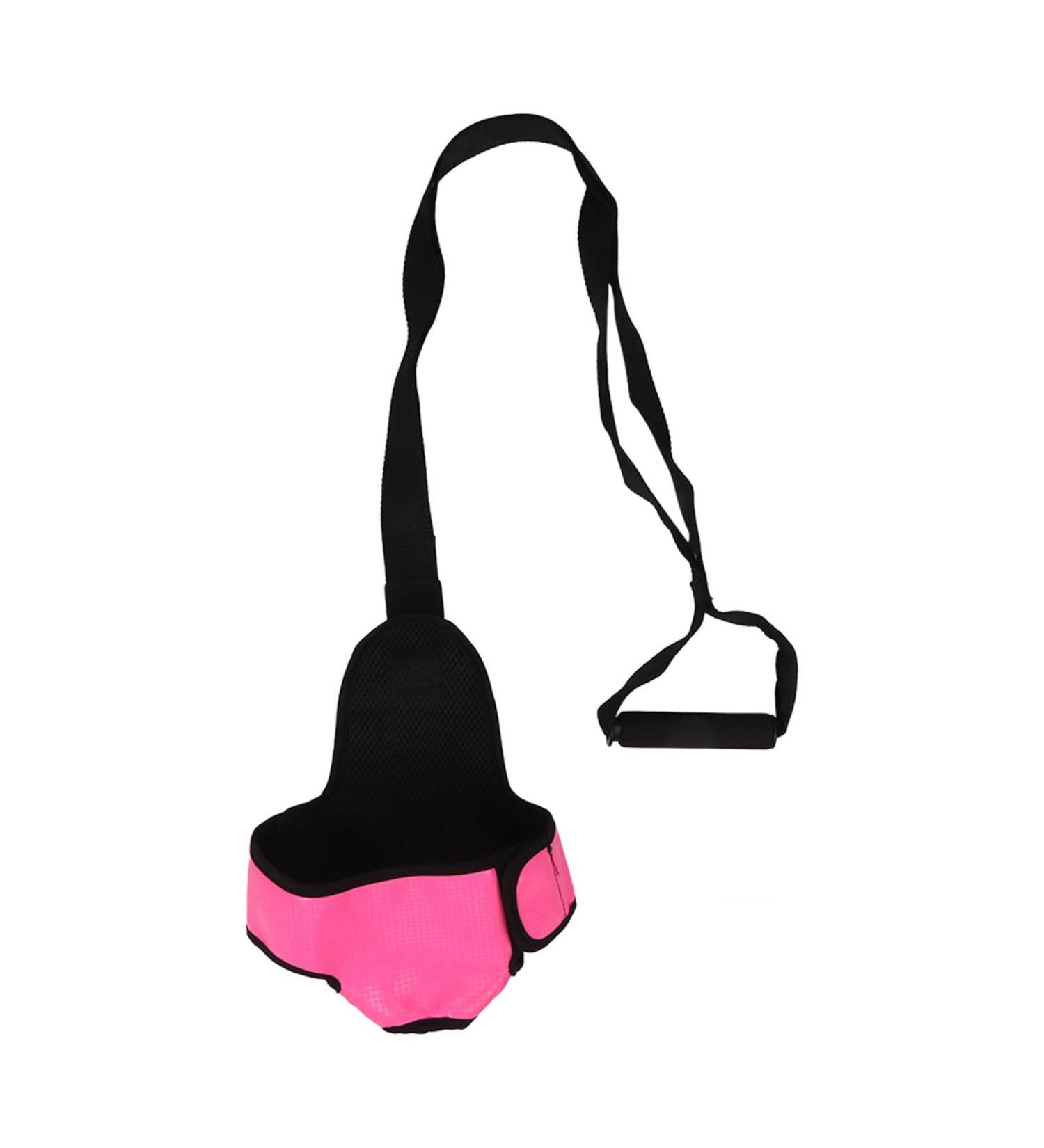 Foot Stretching Belt for Plantar Fasciitis - Elastic Breathable Pink Stretcher | Relax Muscles & Improve Flexibility - Buy Online on GoSupps.com