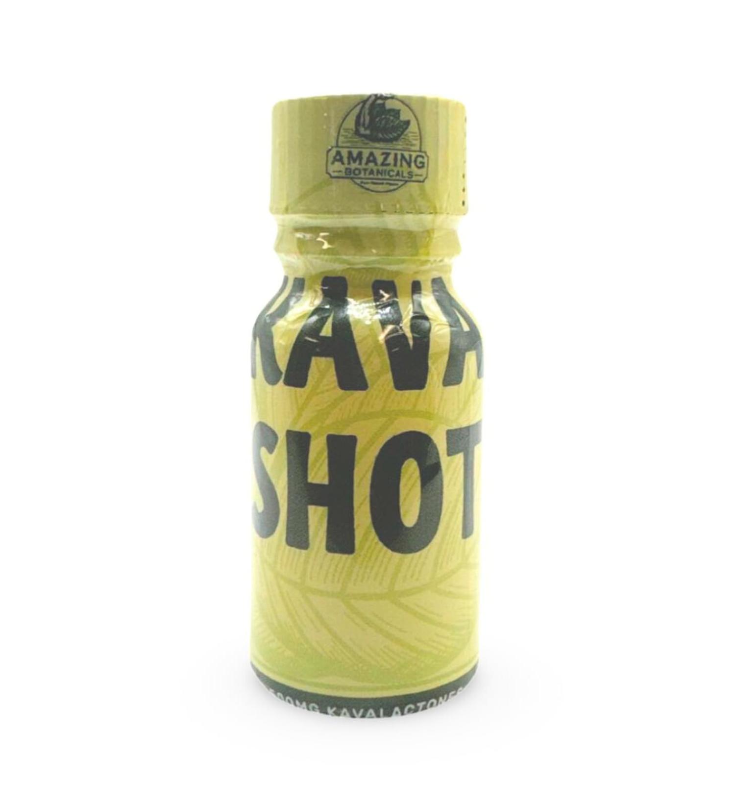 Amazing Botanicals KAVA Shot - 500mg Kavalactones - Original Flavor - Dietary Supplement - 10ml