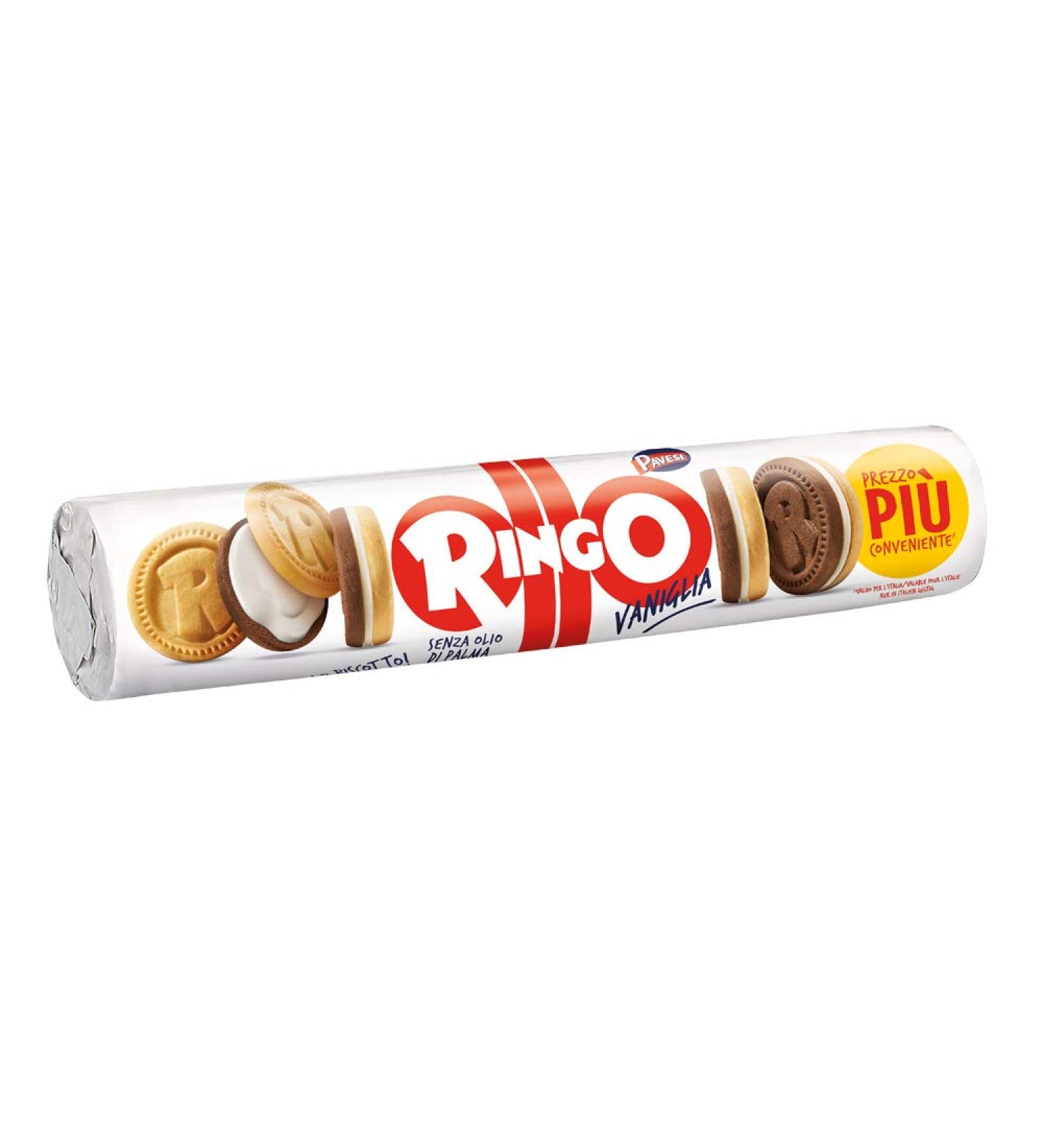 PAVESI 12 boxes of Ringo vanilla tube pastry 165g