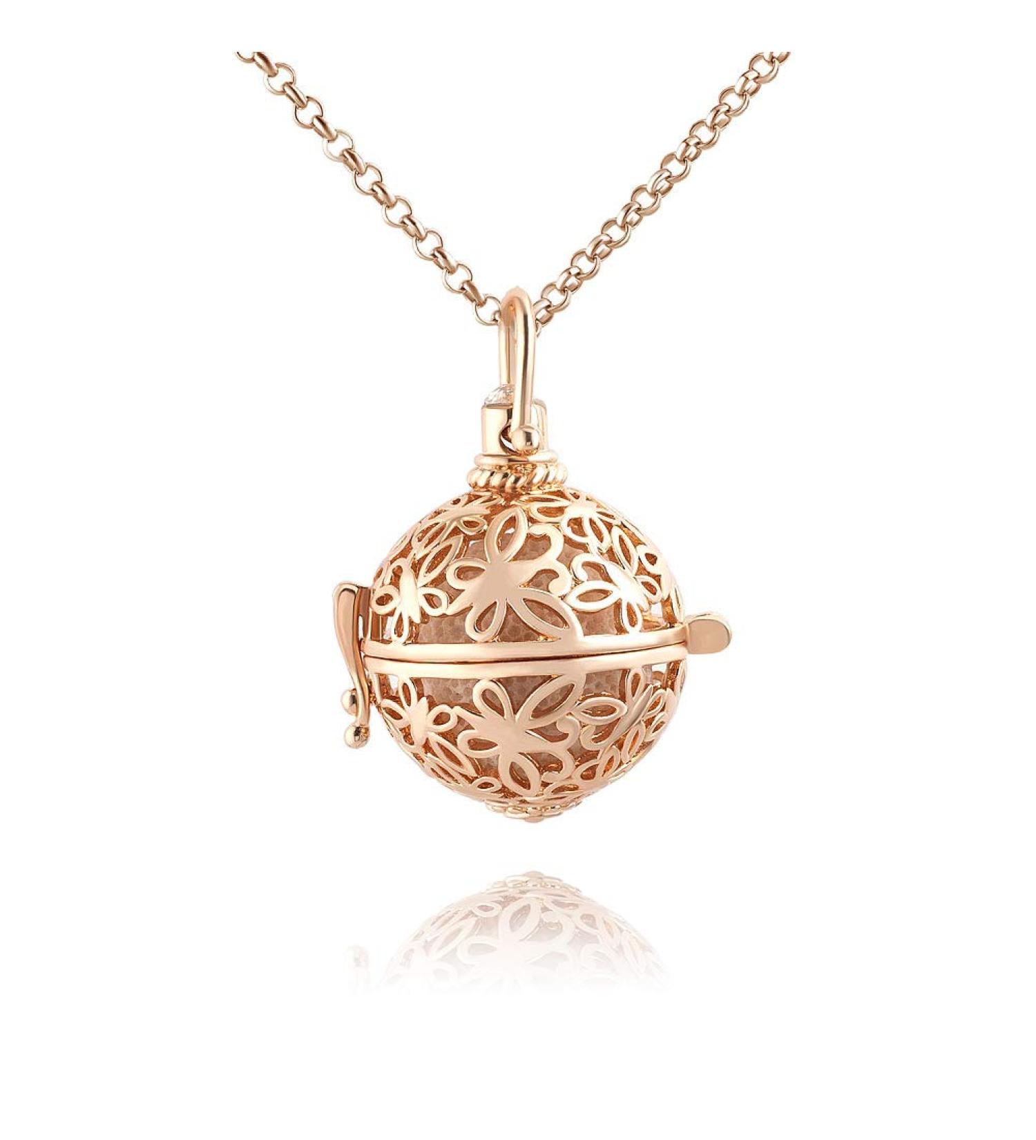 Buy CoolJewelry Aromatherapy Essential Oil Diffuser Necklace - Golden Butterfly Locket Pendant with 6 Lava Stones for Women & Girls - International Shipping Available - Buy Online on GoSupps.com