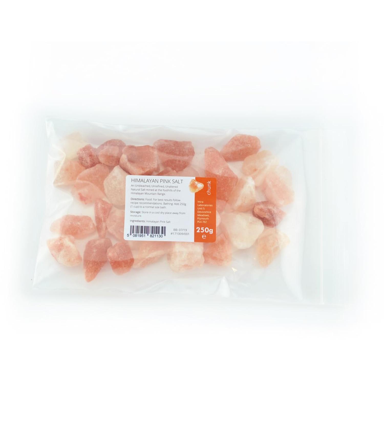 Intralabs Himalayan Pink Salt Chunks - 250g - Pure & Naturally Organic Food Grade Natural 250 g (Pack of 1)