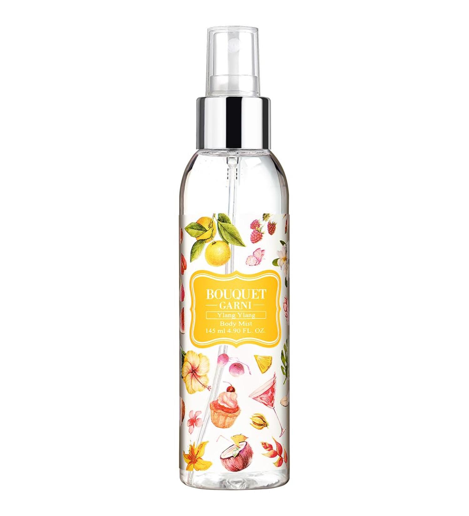 Bouquet Garni Hair & Body Mist Ylang Ylang Fragrance - Long-lasting Moisture & Fragrance Mist for Women Low Irritation (Containing Vitamin E Citrus Acid) - 4.9 oz - Buy Online on GoSupps.com