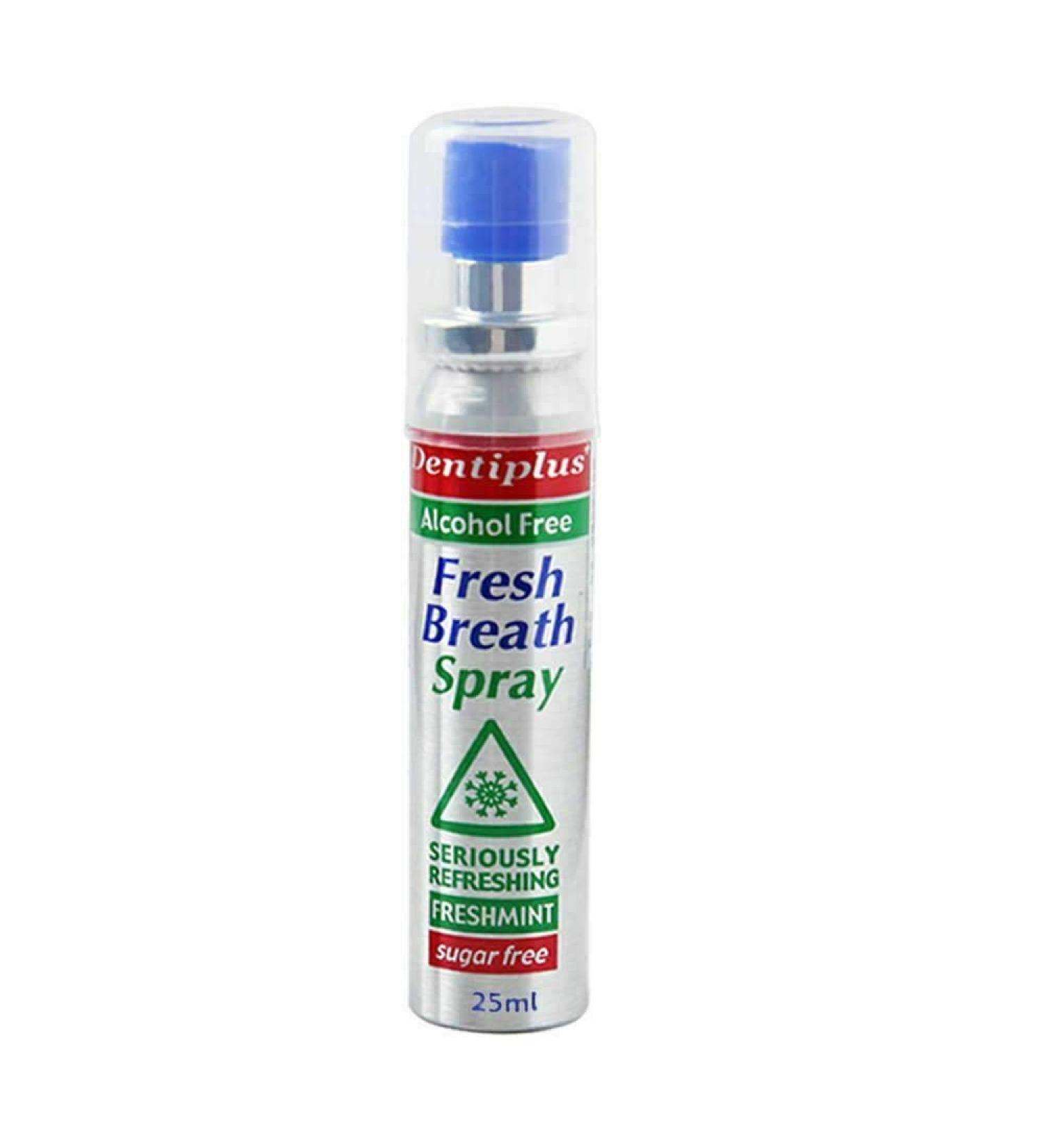 Dentiplus Fresh Breath Spray FRESHMINT 25ml - Sugar Free Alcohol Free (12) - Buy Online on GoSupps.com