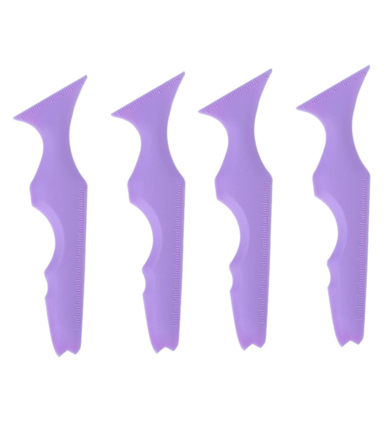Angoily 4 Pcs Silicone Beauty Ruler Eyeliner Eyeshadow Applicator Guide Makeup Guide Stencils - Buy Online on GoSupps.com