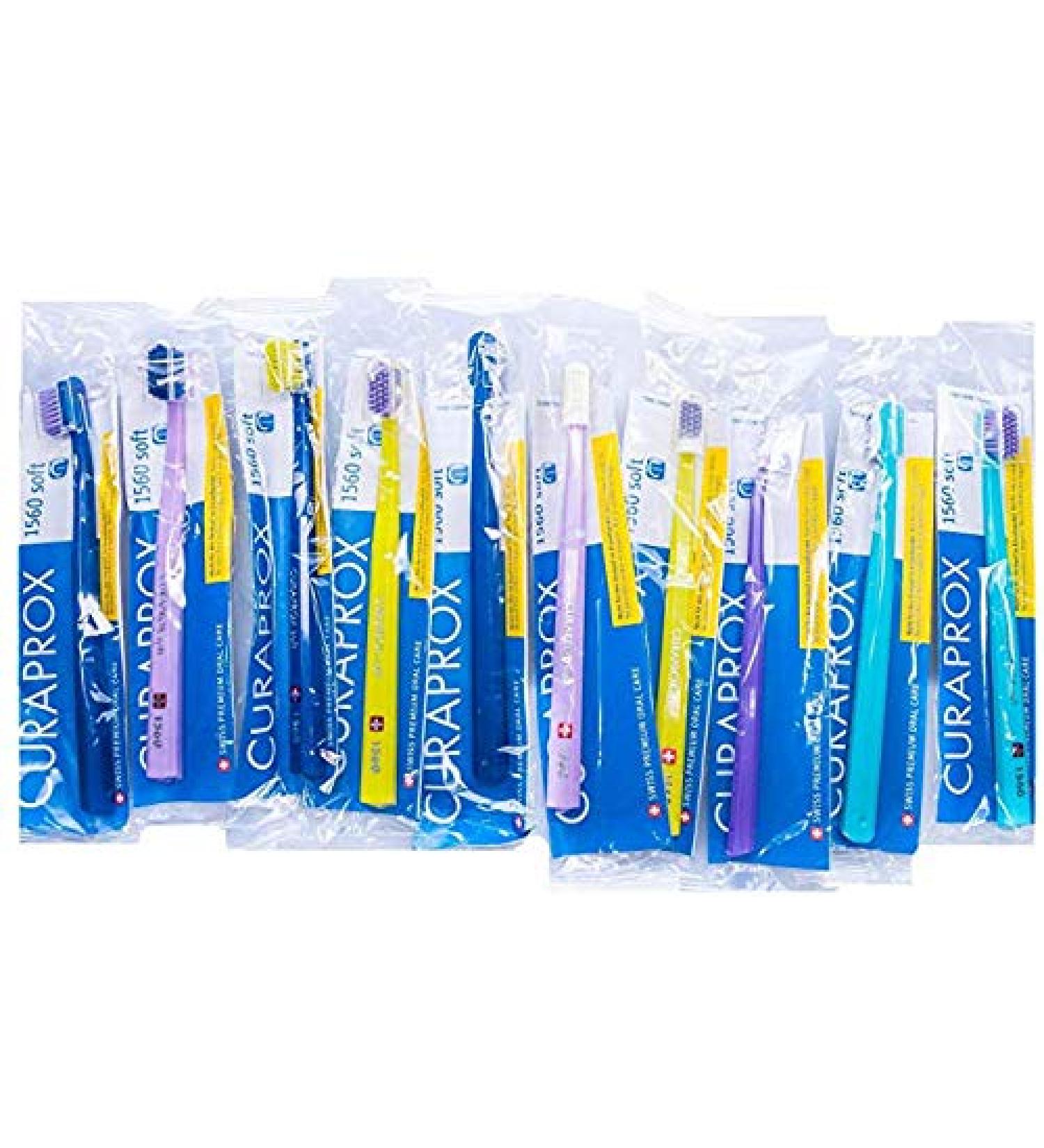 Curaprox 10x Toothbrush CS 1560 Soft - Manual Toothbrush for Adults with 1560 CUREN Bristles - Random Colors - Buy Online Internationally - Buy Online on GoSupps.com